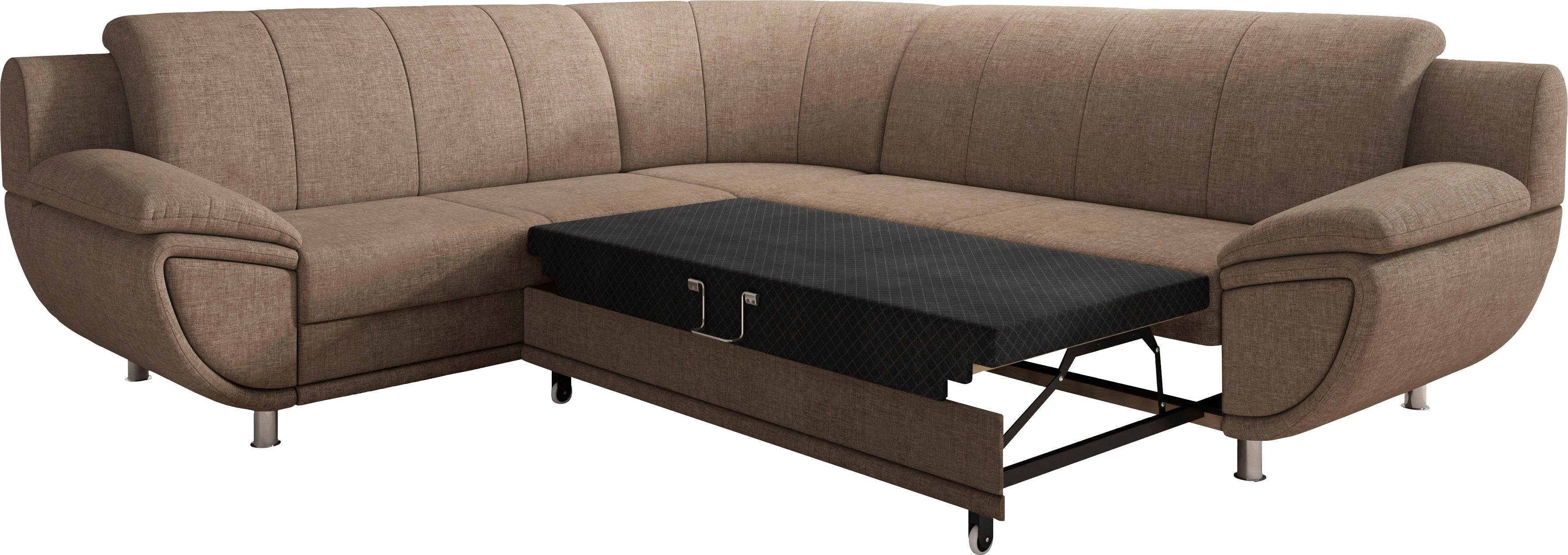 TRENDMANUFAKTUR Hoekbank Rondo II, tijdloos & elegant, comfortabele armleuningen, L-vorm