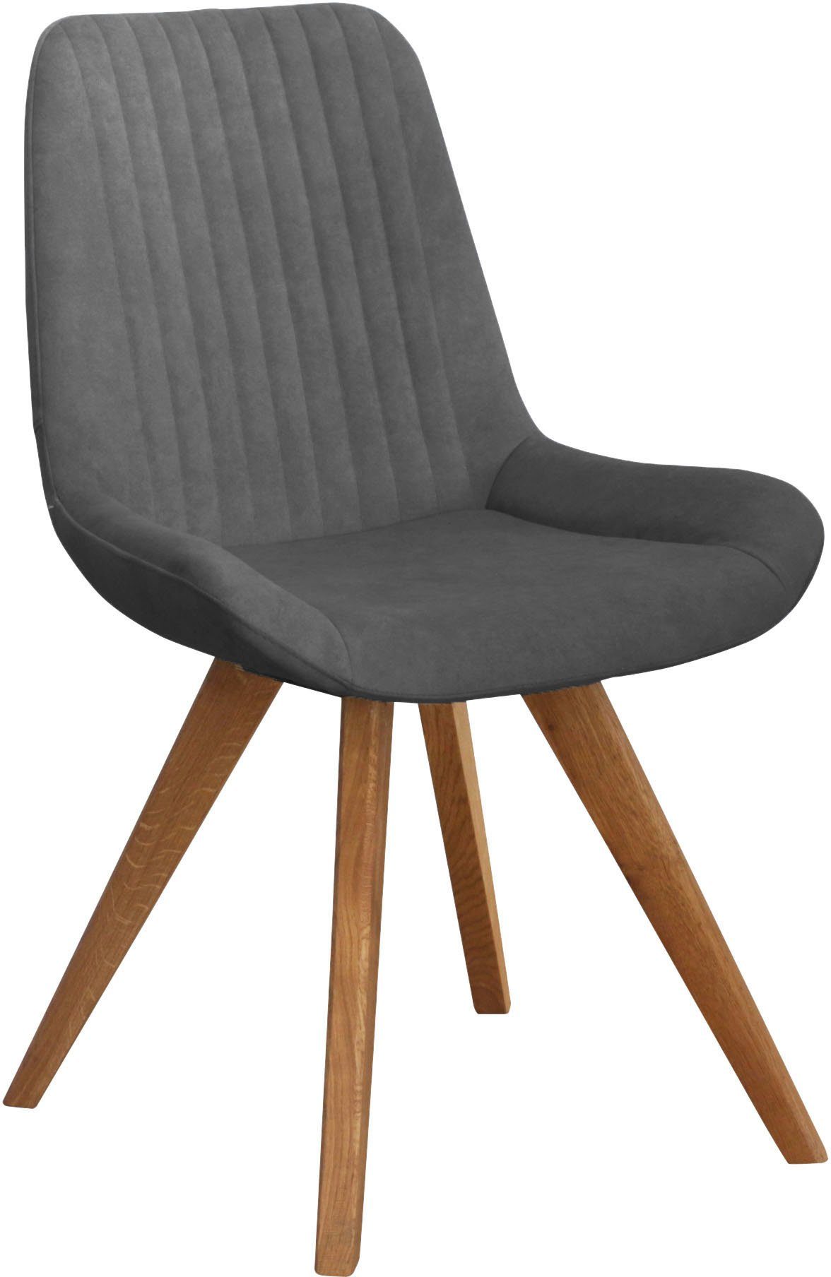 Home affaire Kuipstoel Bratislava Frame massief eiken geolied, easy care-stof (set, 2 stuks)