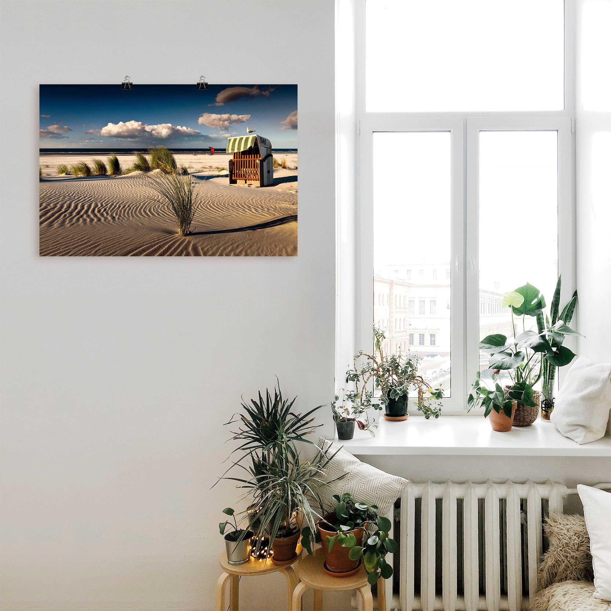 Artland Artprint Op een zomeravond aan het strand als artprint van aluminium, artprint voor buiten, artprint op linnen, poster in verschillende maten. maten