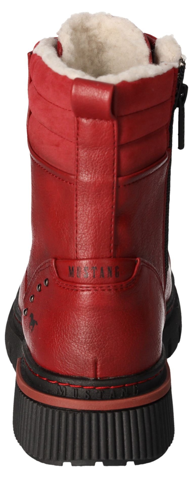 Mustang Shoes Winterlaarzen veterschoenen plateaustiefelette met schachtkussen