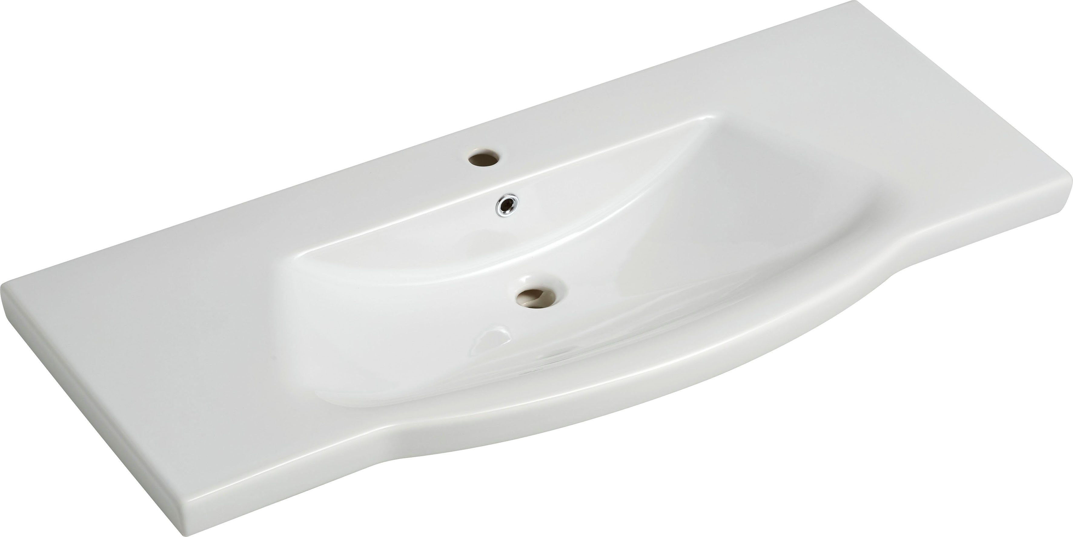 Saphir Badkamerserie 6005 sprint keramiek-wastafelonderkast met onderkast, 122 cm breed Wastafelmeubel inclusief deurdemper, 2 laden, wastafelonderkast set (1 stuk)