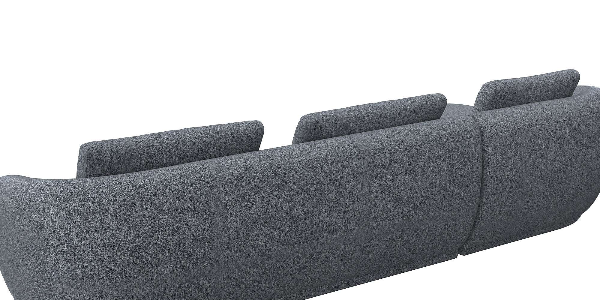 FLEXLUX Zithoek Torino, rond, L-vorm, bankhoek met recamière, longchair-sofa