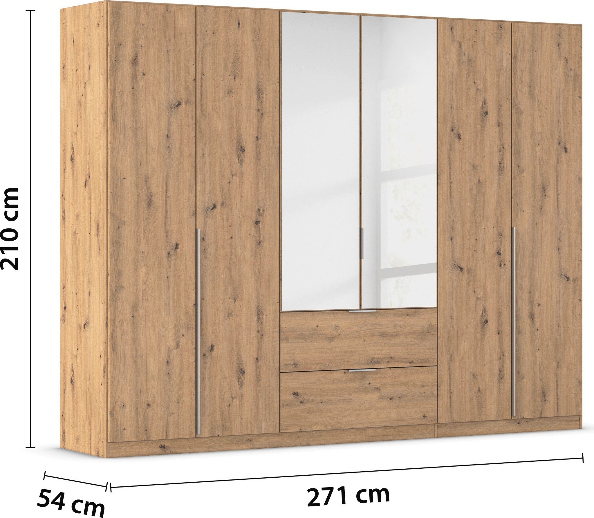 rauch Draaideurkast Kledingkast kast garderobe AGORDO met decor- of hoogglansfront