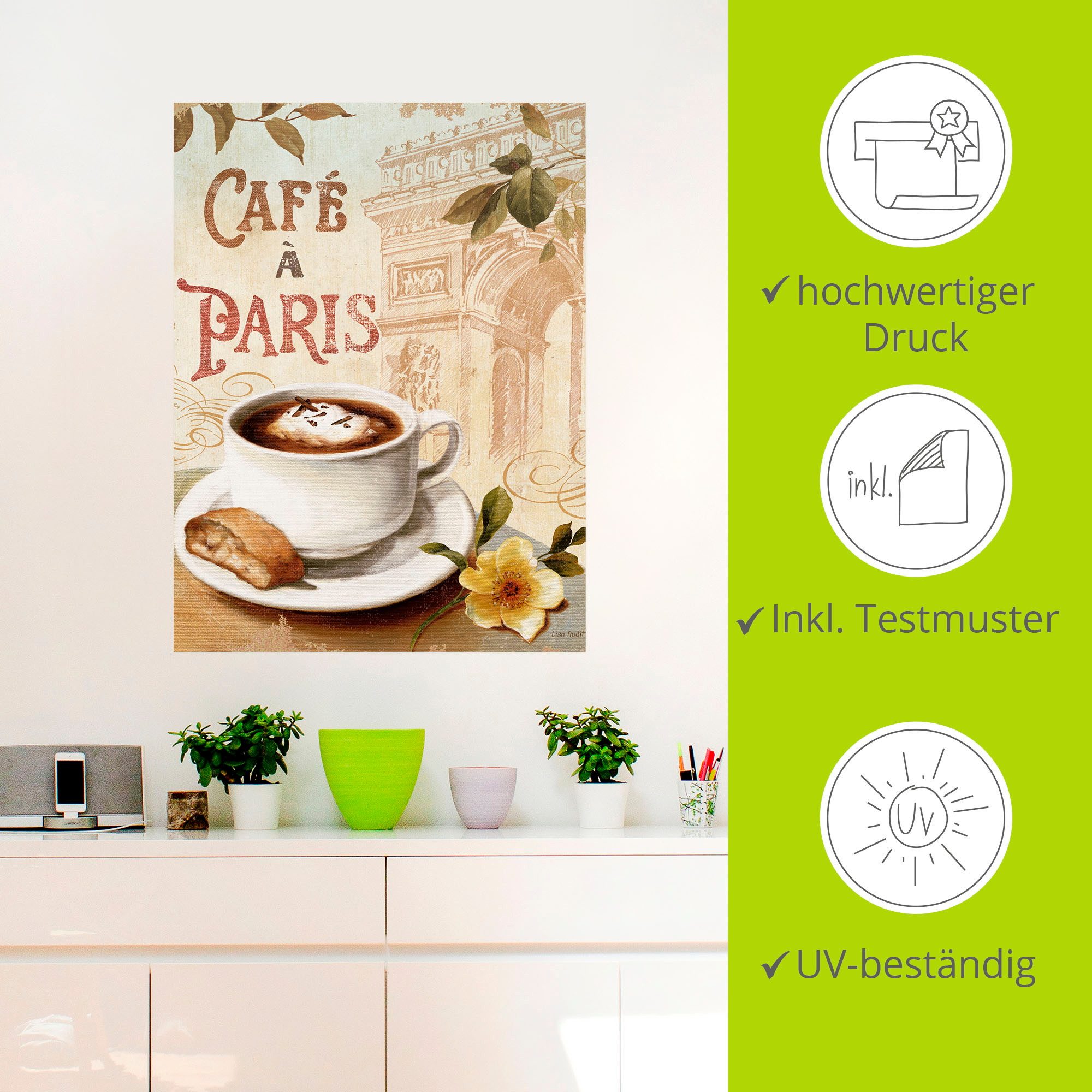 Artland Artprint Koffie in Europa I als poster, muursticker in verschillende maten
