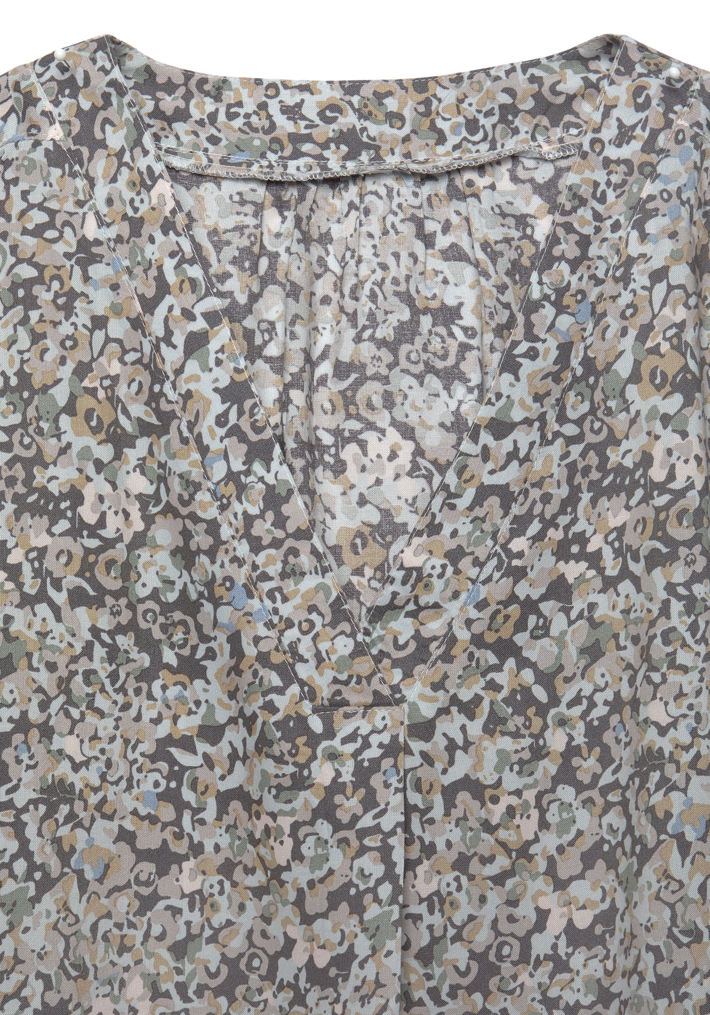 Vivance Blouse met korte mouwen met bloemenprint en v-hals, blouseshirt, damesblouse