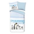 traumschlaf overtrekset pinguin bijzonder zacht en warm (2-delig) wit
