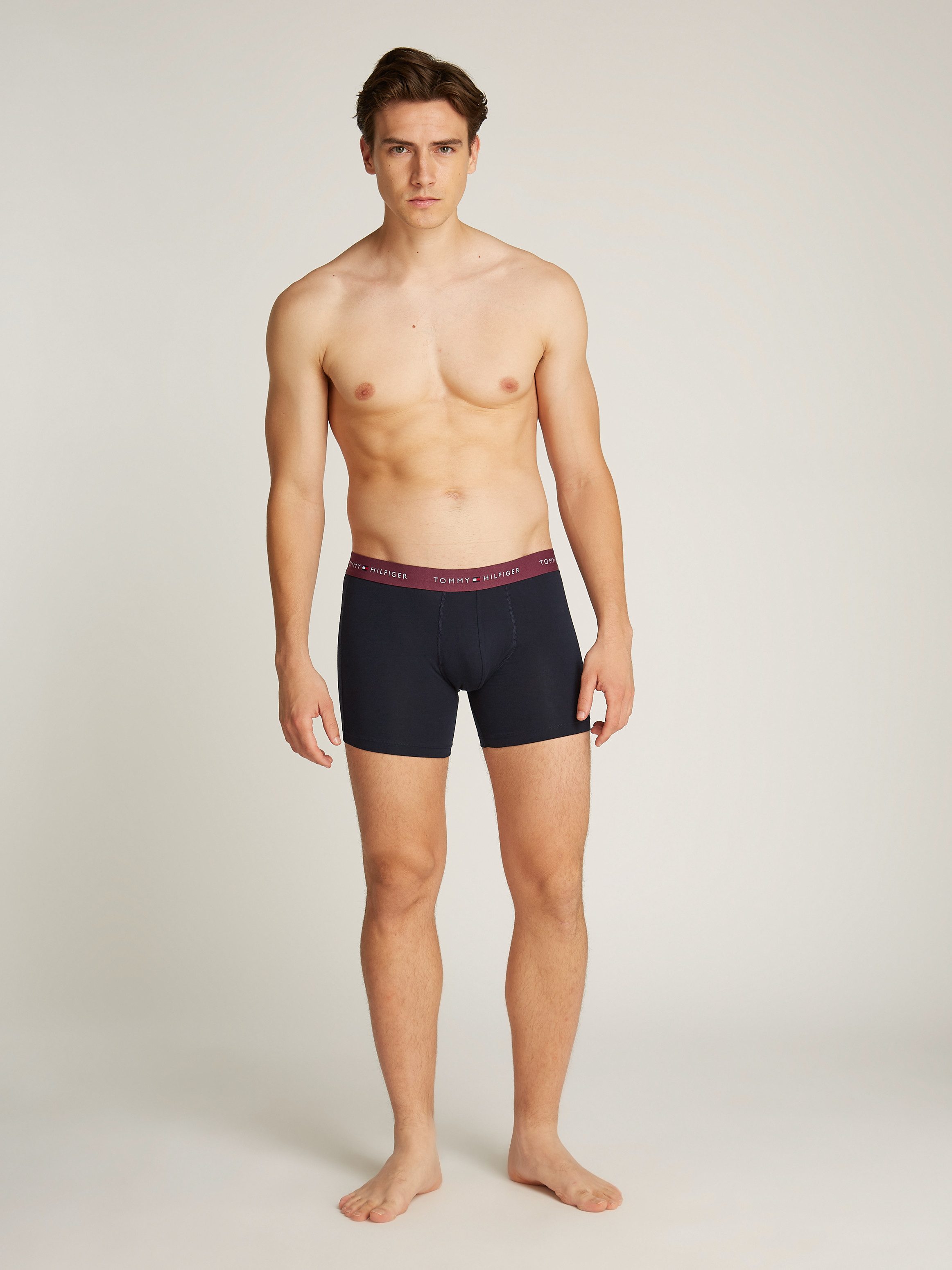 Tommy Hilfiger Underwear Boxershort 3P BOXER BRIEF WB met contrasterende logo-band (3 stuks)