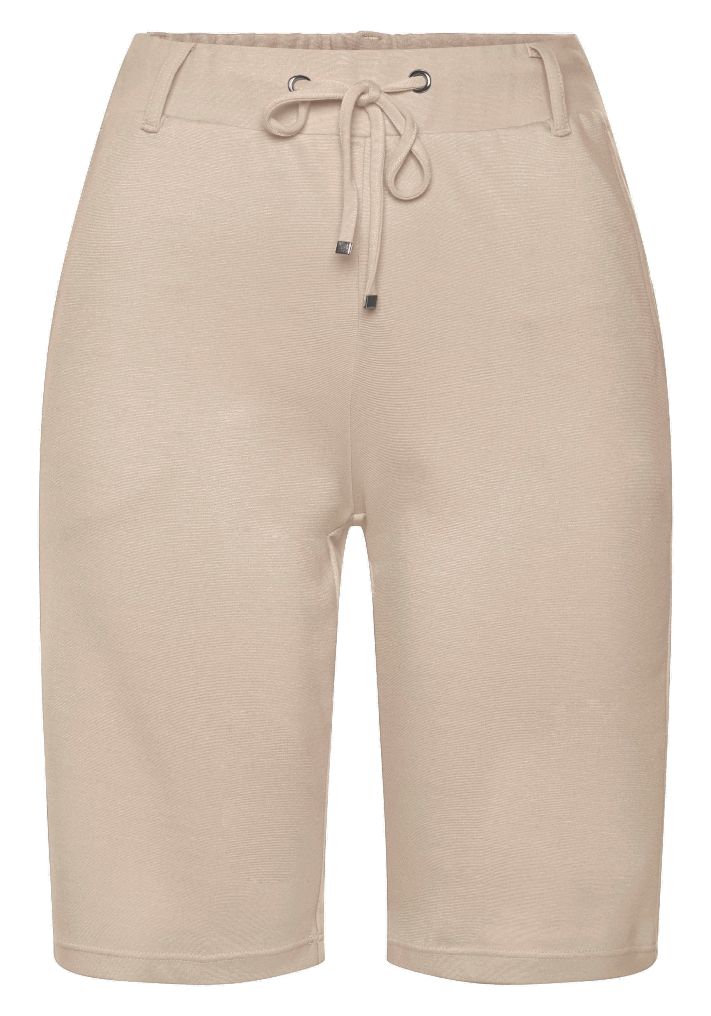 Lascana Short met riemlussen en bindband loungewear