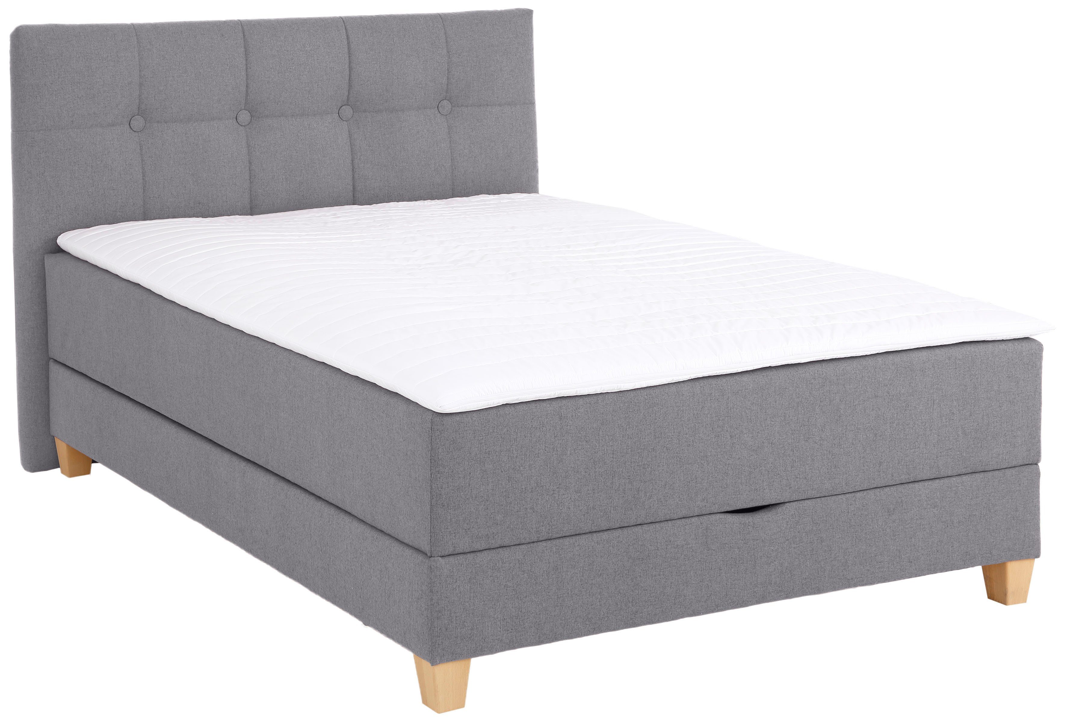 Home affaire Boxspring Lonrai in h2, h3 & h4 en xxl - verlengde 220 cm kiesbaar, incl. topper