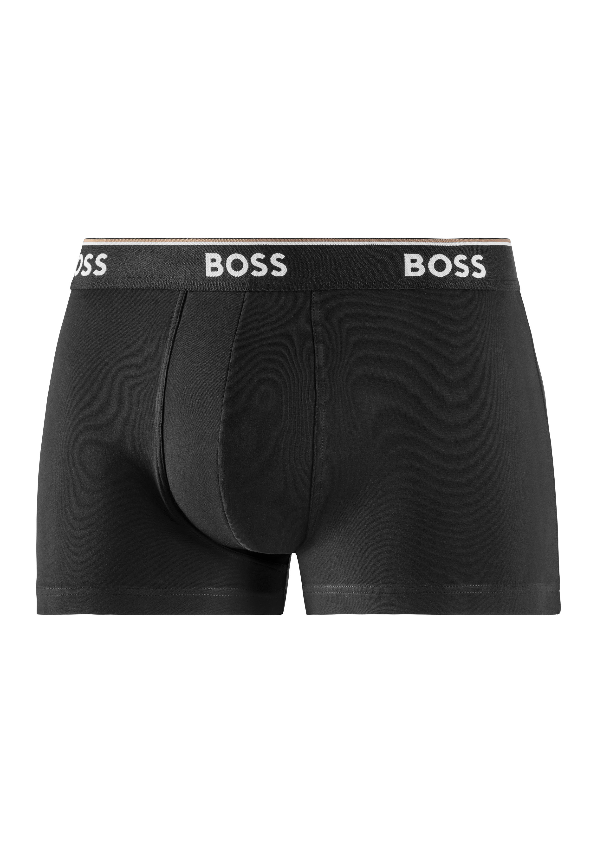 BOSS Boxershort TRUNK 3 PACK met boss opdruk op de tailleband (3 stuks)