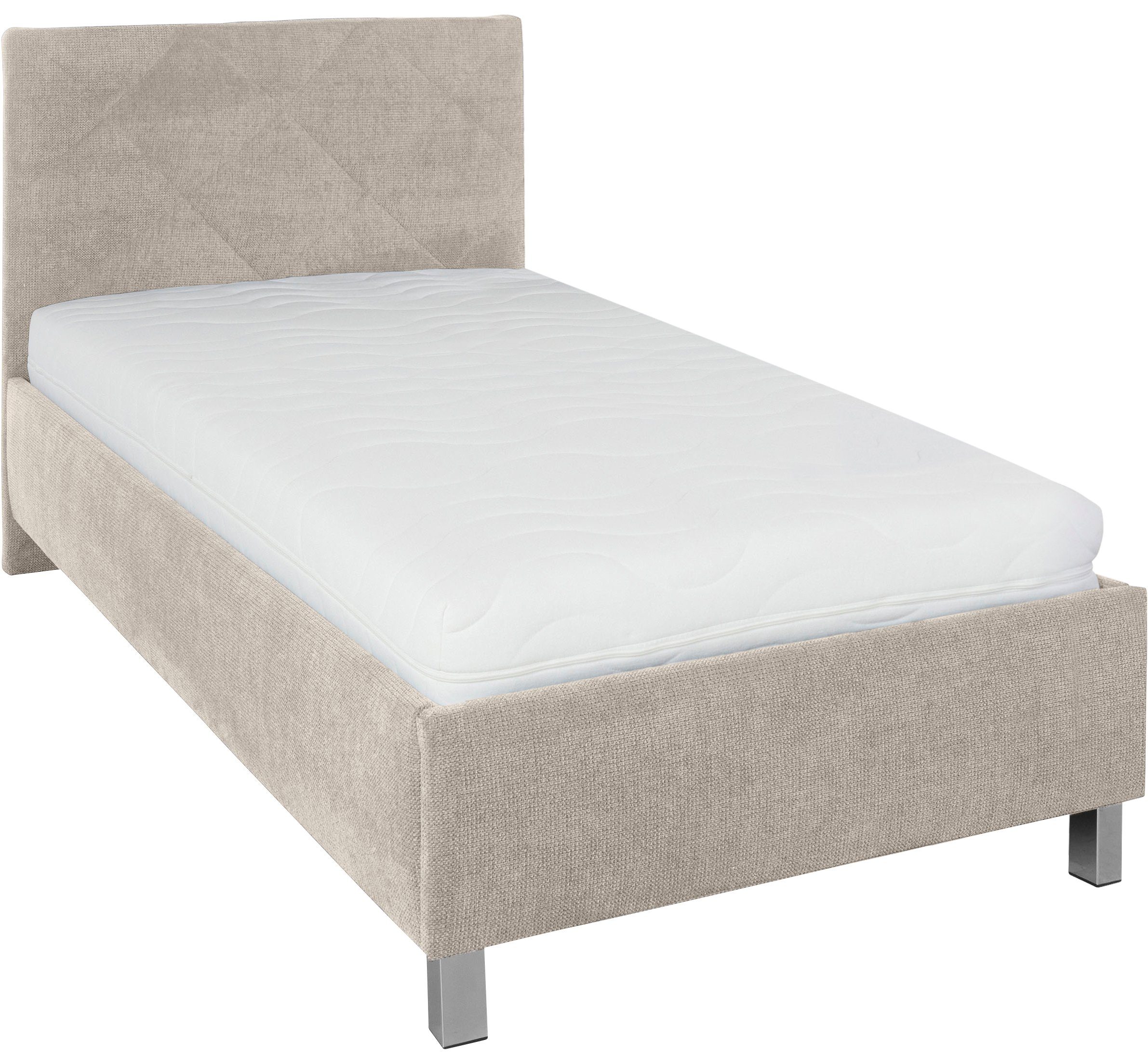 Westfalia Polsterbetten Gestoffeerd bed Padua met ruitvormig quiltwerk, keuze uit 3 verschillende typen matrassen