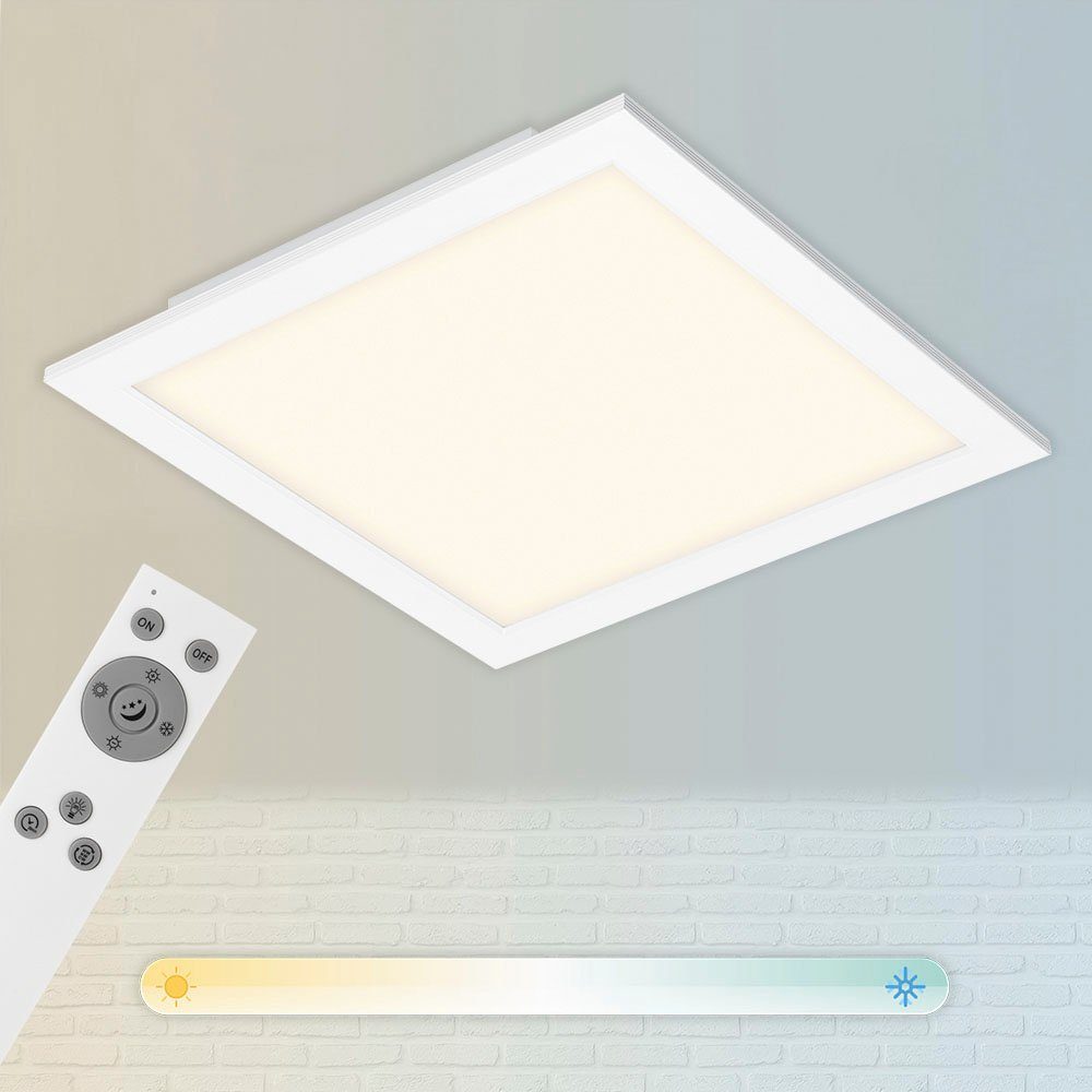 Briloner Leuchten Led-paneel 7194016 Piatto Plafondlamp, 29,5x29,5x5 cm, wit, 18W, woonkamer, slaapkamer, gang