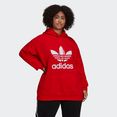 adidas originals sweatshirt trefoil hoodie rood