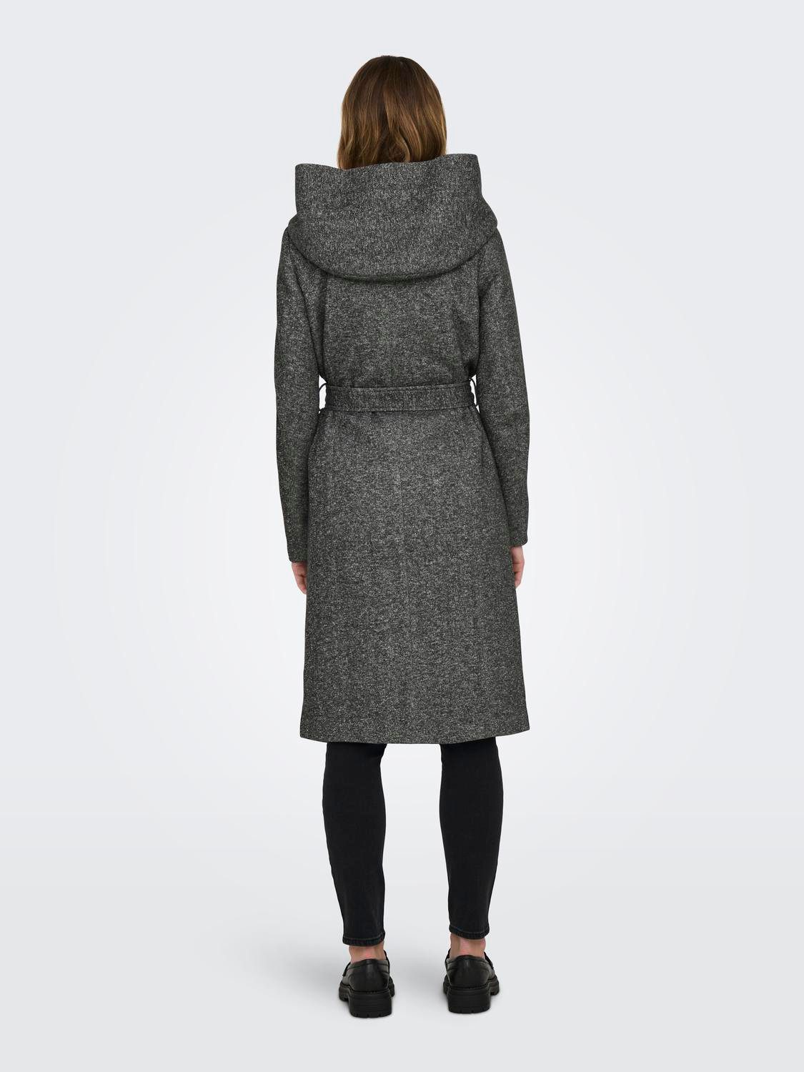 Only Lange jas ONLSEDONA LIGHT LONG BELT COAT OTW