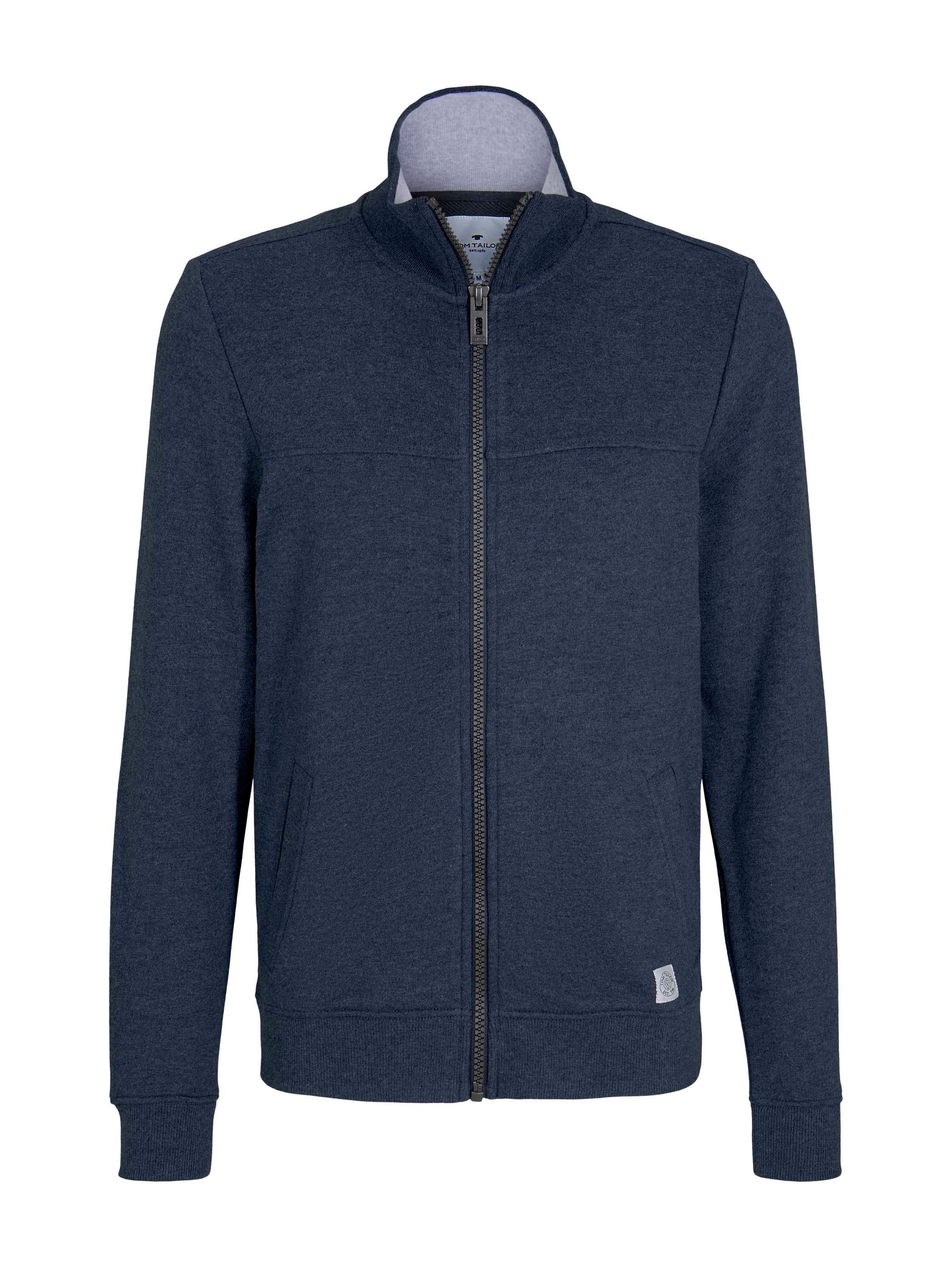 Tom Tailor Sweatvest met opstaande kraag die warm is voor de hals