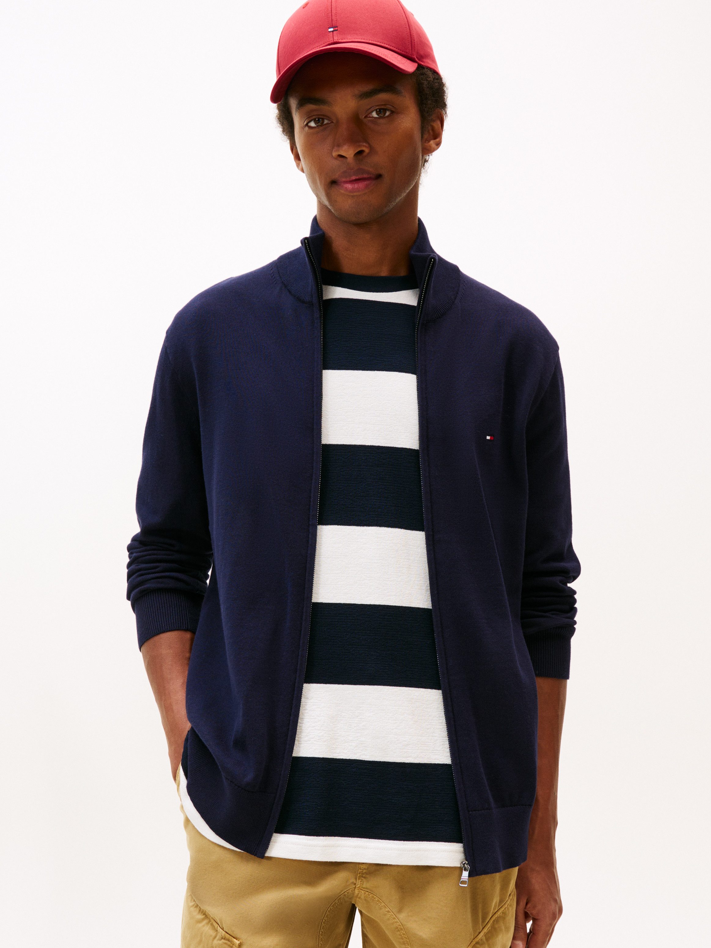 Tommy Hilfiger Vest ESSENTIAL COTTON ZIP THRU