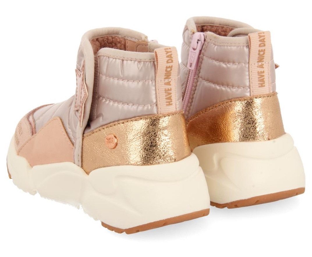 Gioseppo Winterlaarzen POLGAR Plateau laarzen, klittenlaarzen, chunky sneakers met ster in roségoudkleur