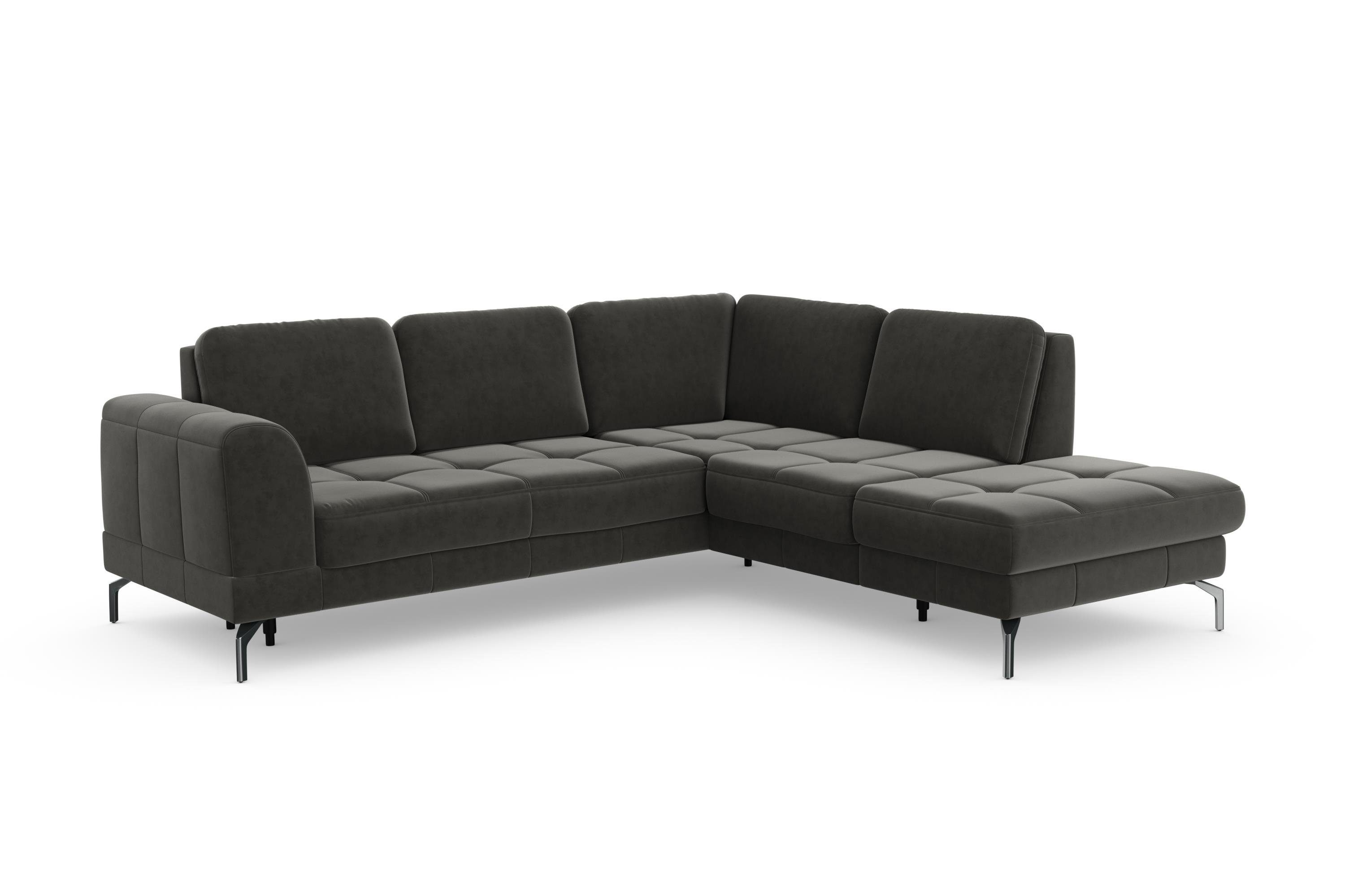 sit&more Hoekbank Bendigo L-vorm inclusief zitdiepteverstelling, bodemvrijheid 15 cm, in 2 pootkleuren