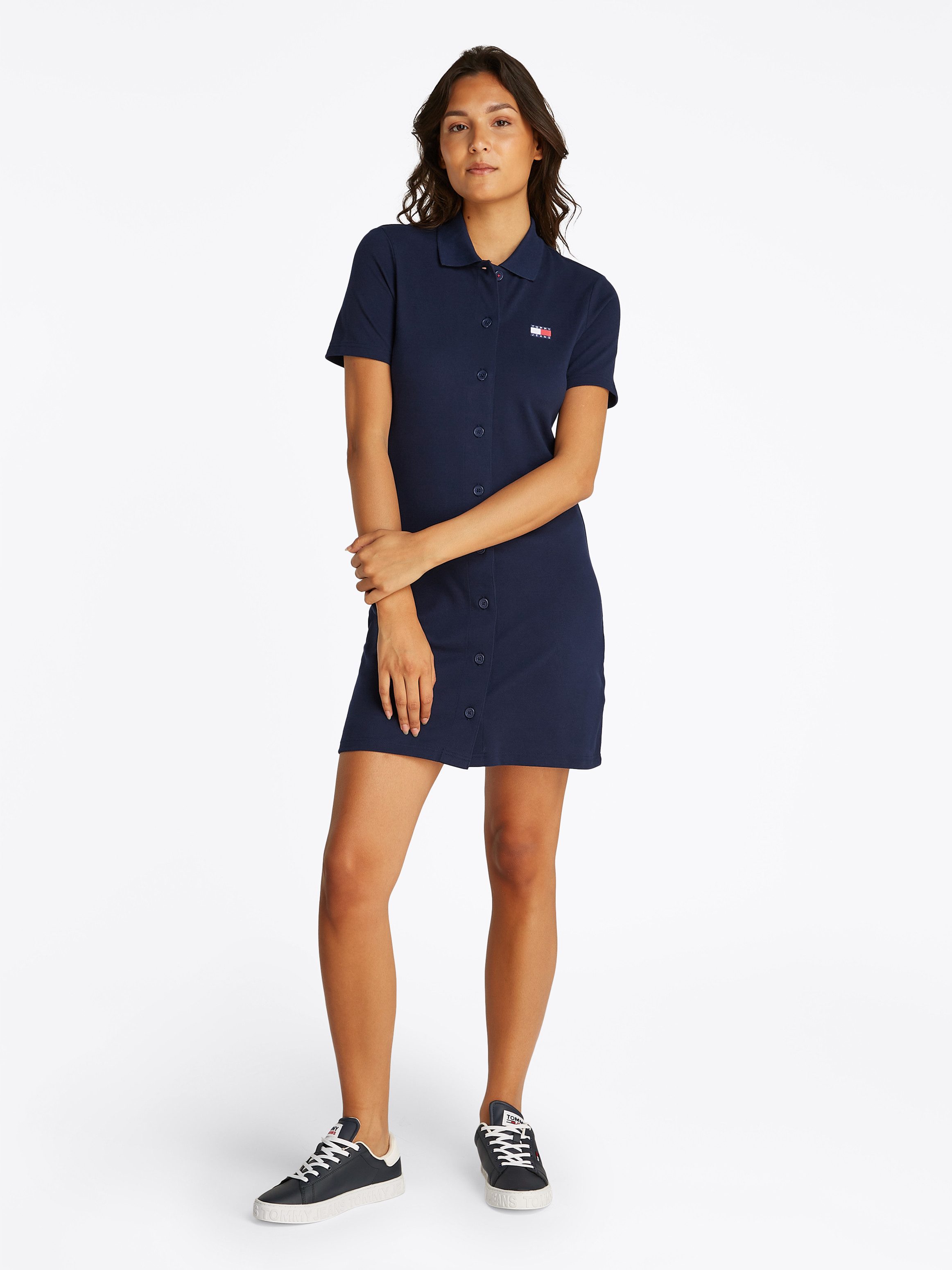 TOMMY JEANS Polojurk TJW BADGE PIQUE POLO DRESS