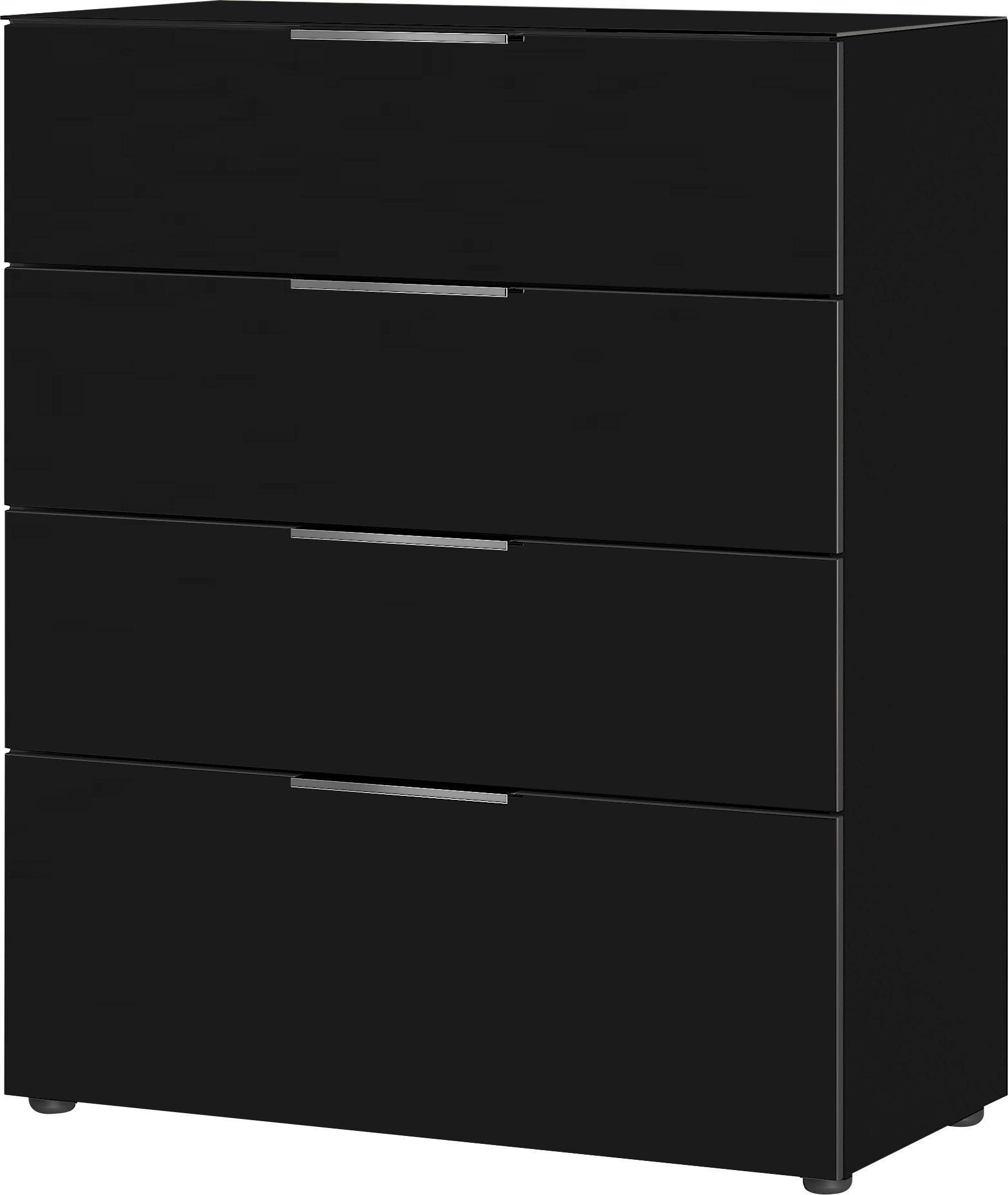 GERMANIA Kast met laden en deuren OAKLAND Breedte 83 cm , fronten en bovenblad met glas-inlay