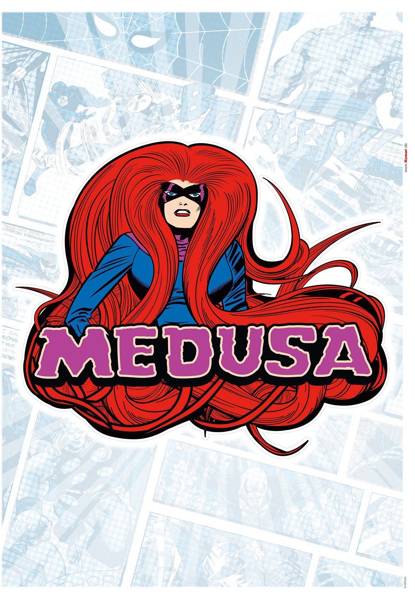 Komar Wandfolie Medusa Comic Classic - afm. 50 x 70 cm (1 stuk)