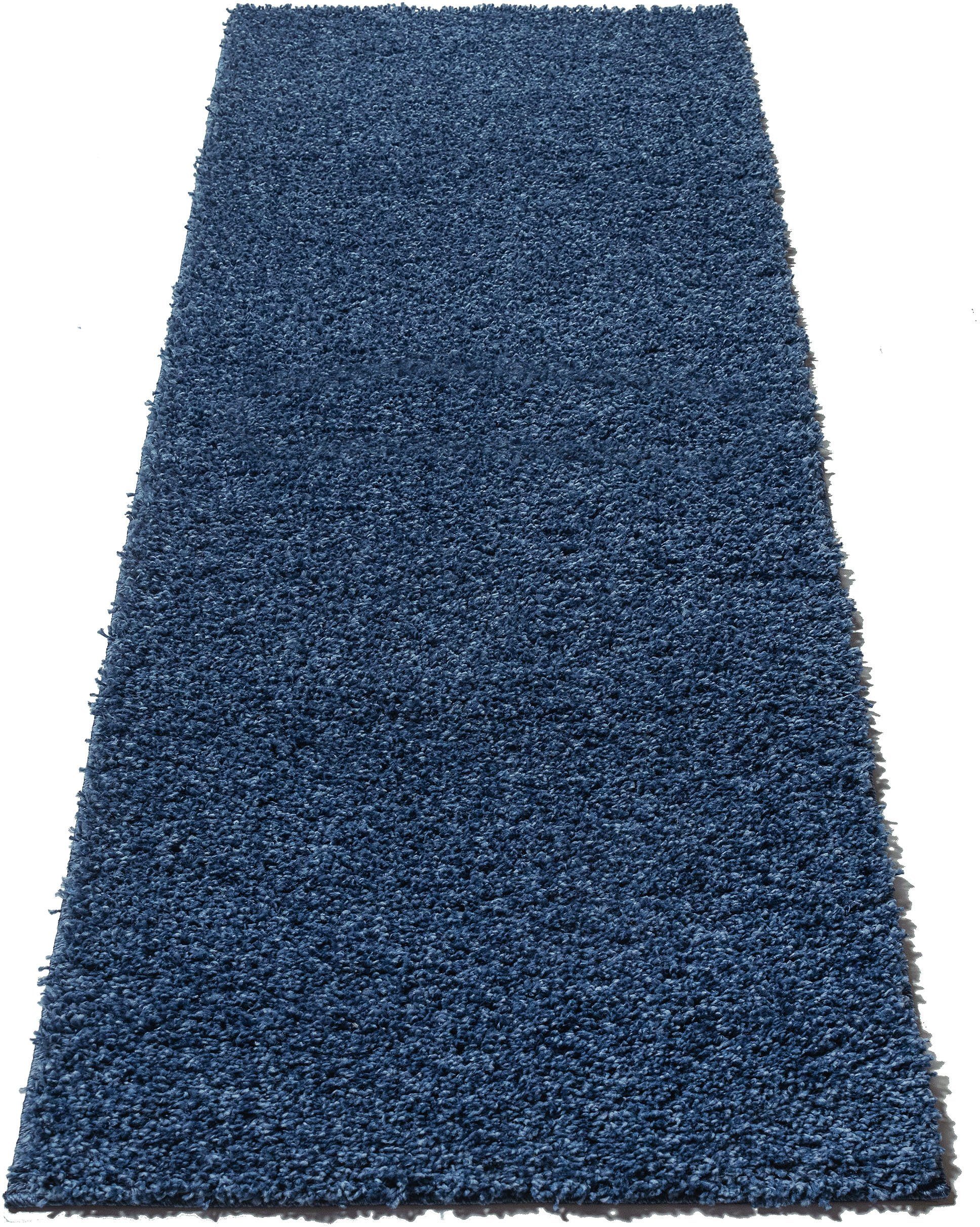 my home Loper Shaggy 30 Tapijtloper, brug, unikleuren, bijzonder zacht en behaaglijk