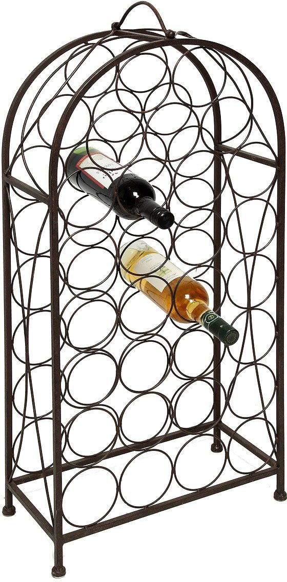 Ambiente Haus Flessenhouder set 93x85 cm- antiek-bruin (1 stuk) wijnrekken maat (LxBxH): 87 x 42 x 87 cm bruin