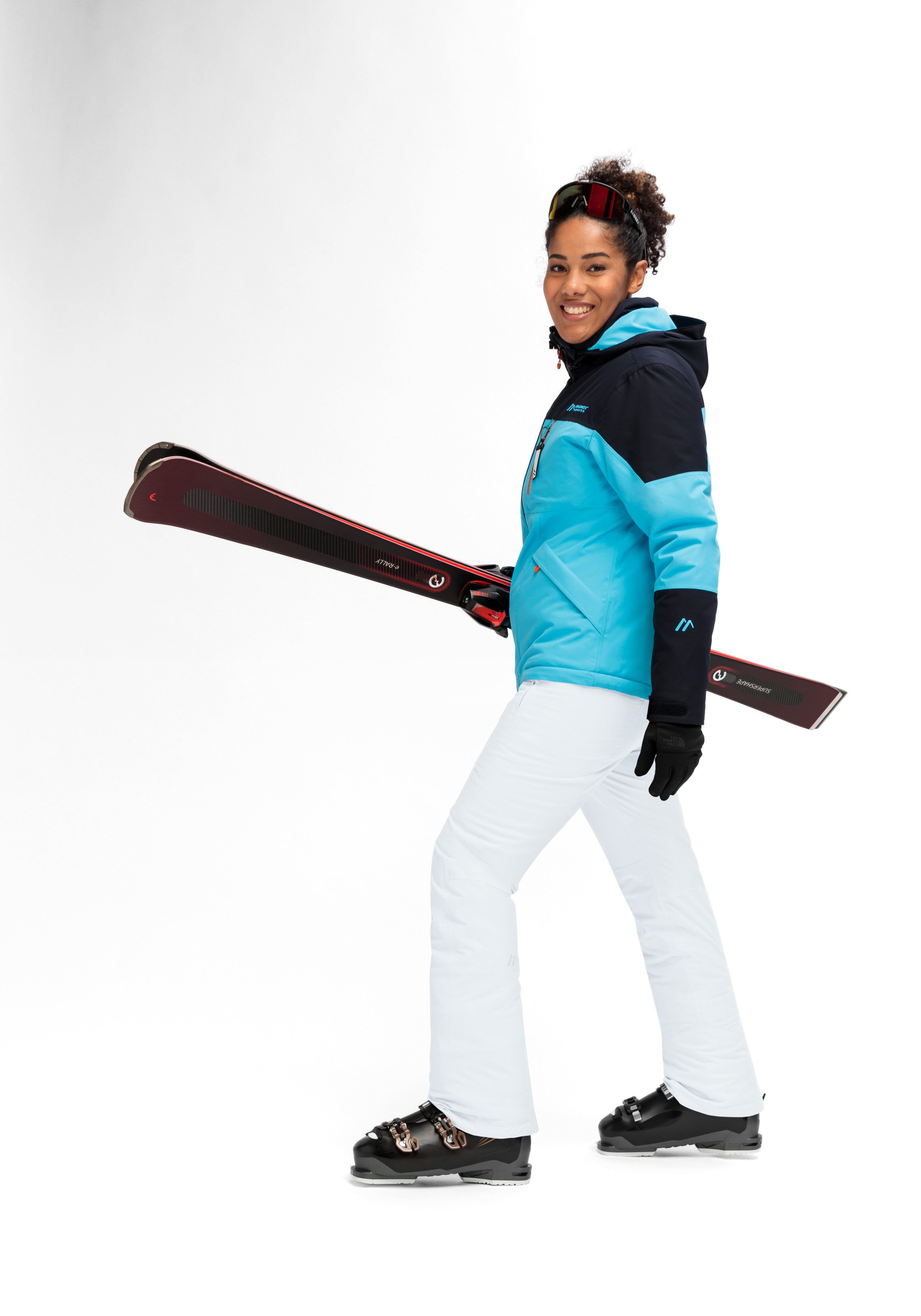 Maier Sports Skibroek Vroni slim 2.0 Dames sneeuwbroek, wind- en waterdicht, 2 ritszakken, slim fit