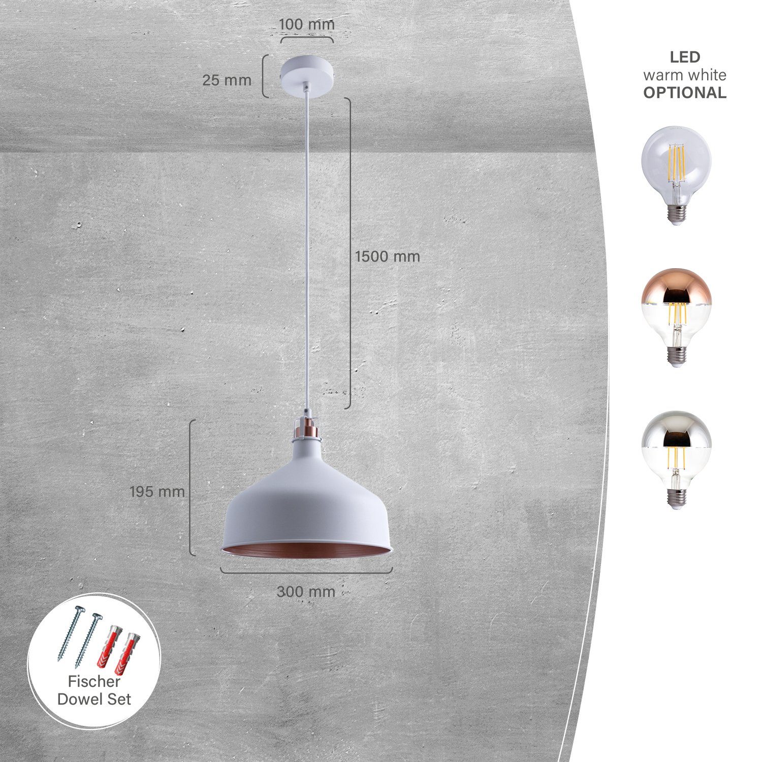 Paco Home Hanglamp James Keukenlamp hangend hanglamp eetkamer Eettafellamp Industrial