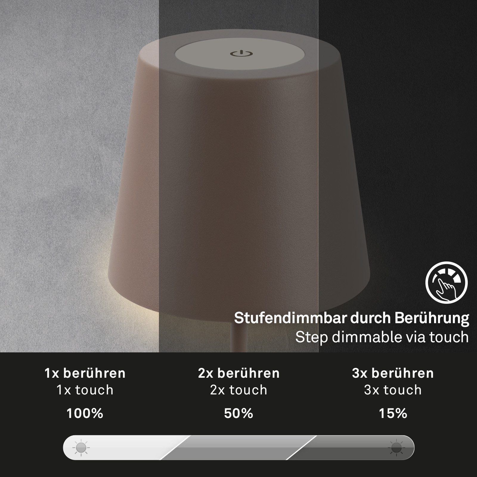Briloner Leuchten Led-tafellamp voor buiten Coloris