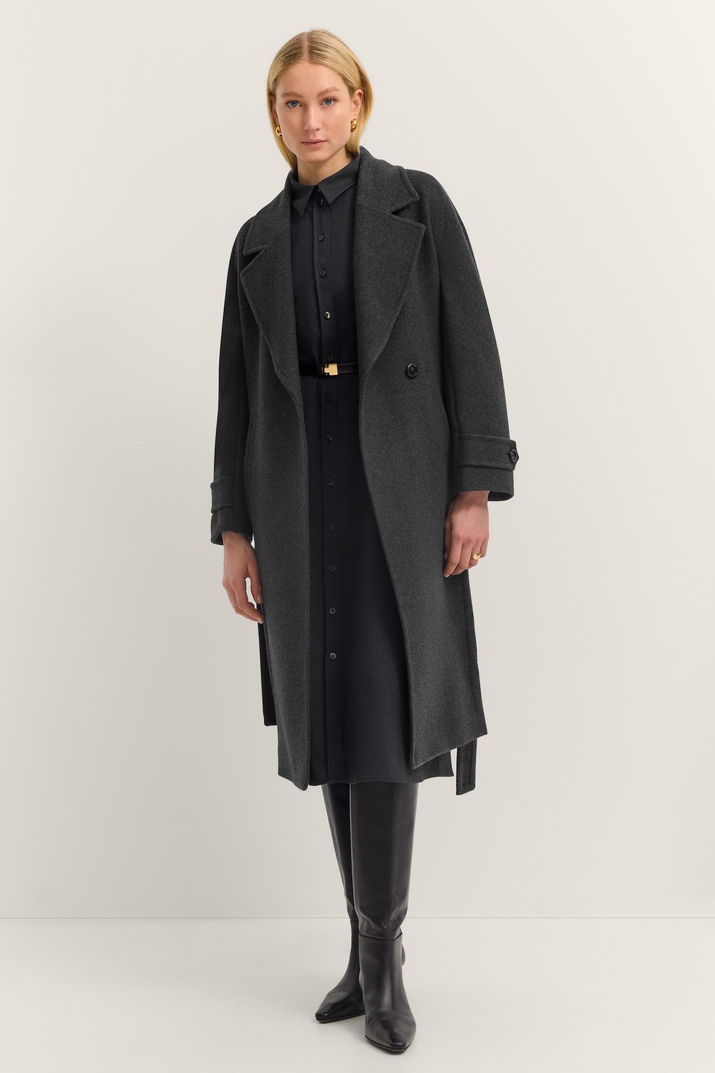 Bugatti Trenchcoat Loose fit Oversized, Flexcity Stretch met strikceintuur