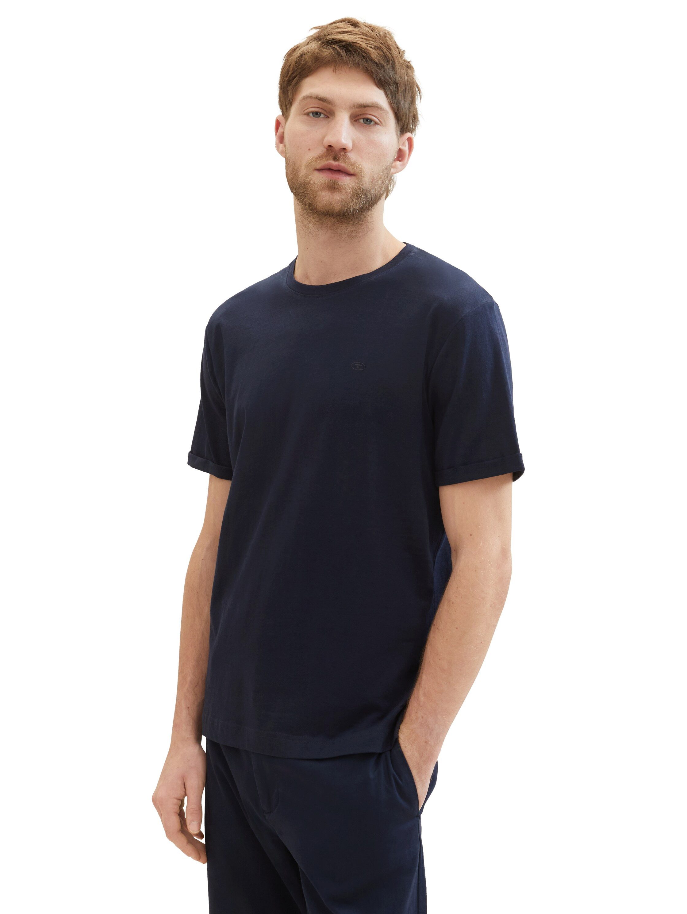 Tom Tailor T-shirt met logoborduursel (set, 3-delig)