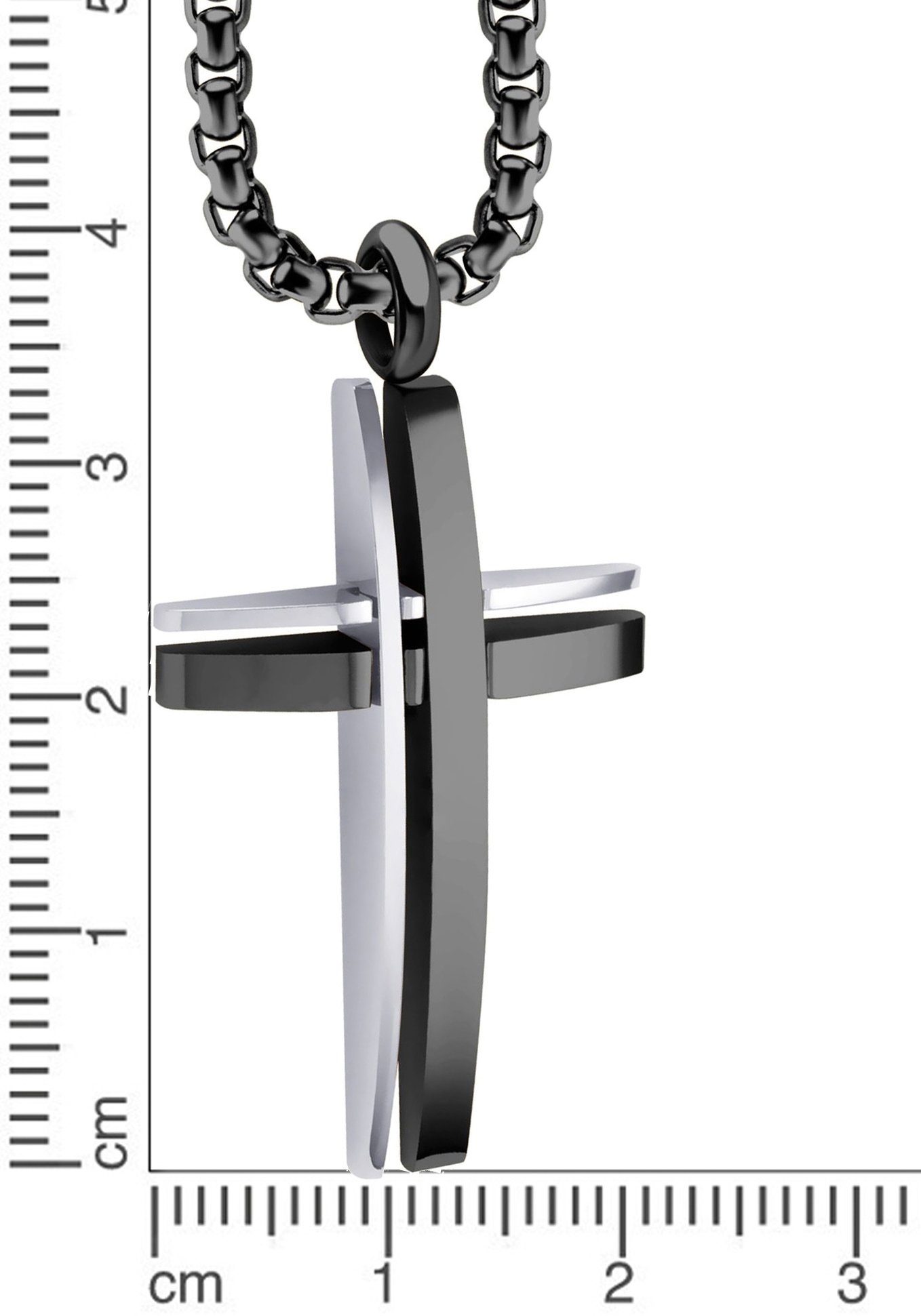 Firetti Ketting met hanger Sieraad cadeau kruis met zirkoon (synthetisch)