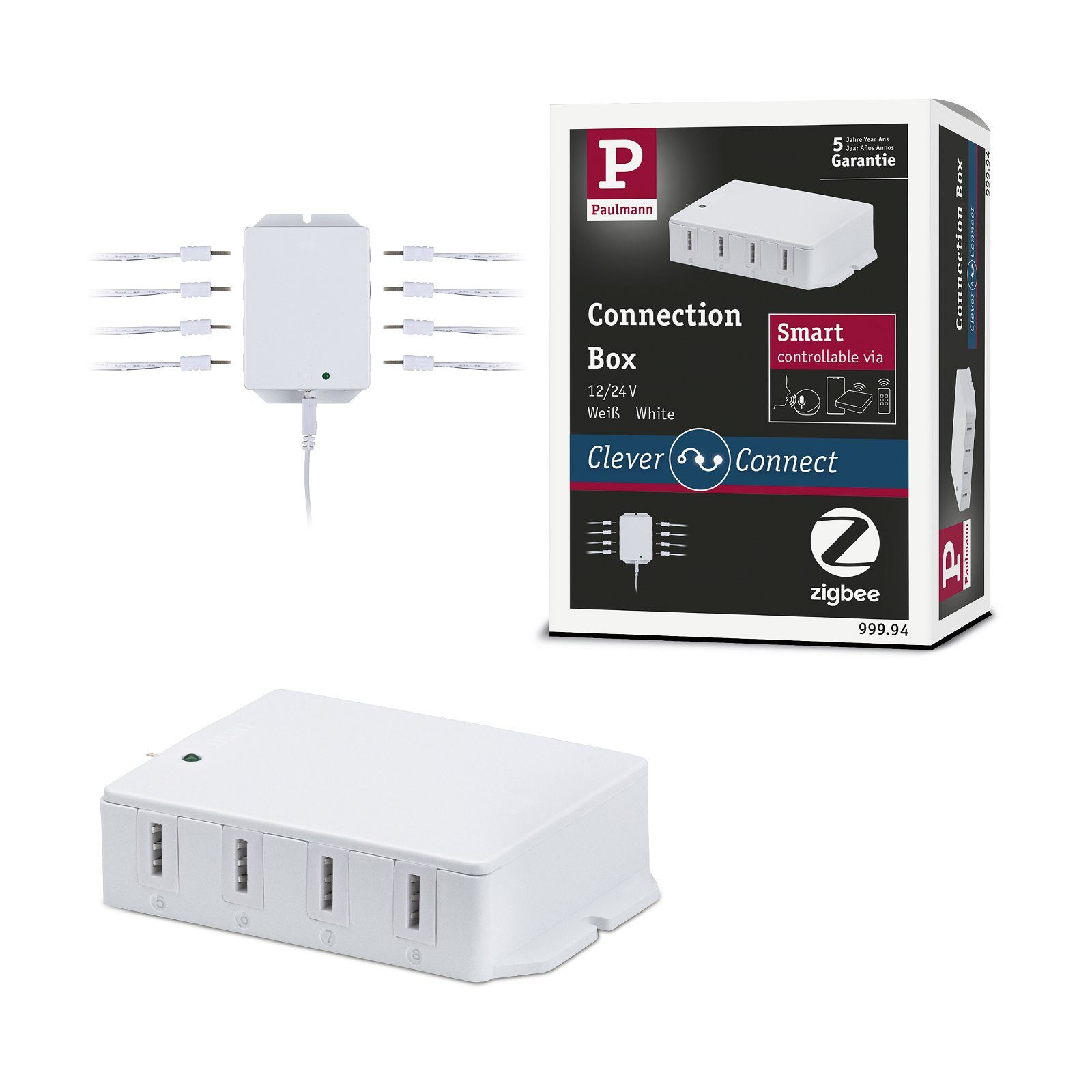 Paulmann Verlichting voor onderkast Clever Connect ZigBee verbindingsdoos + poort 12V DC wit (1 stuk)