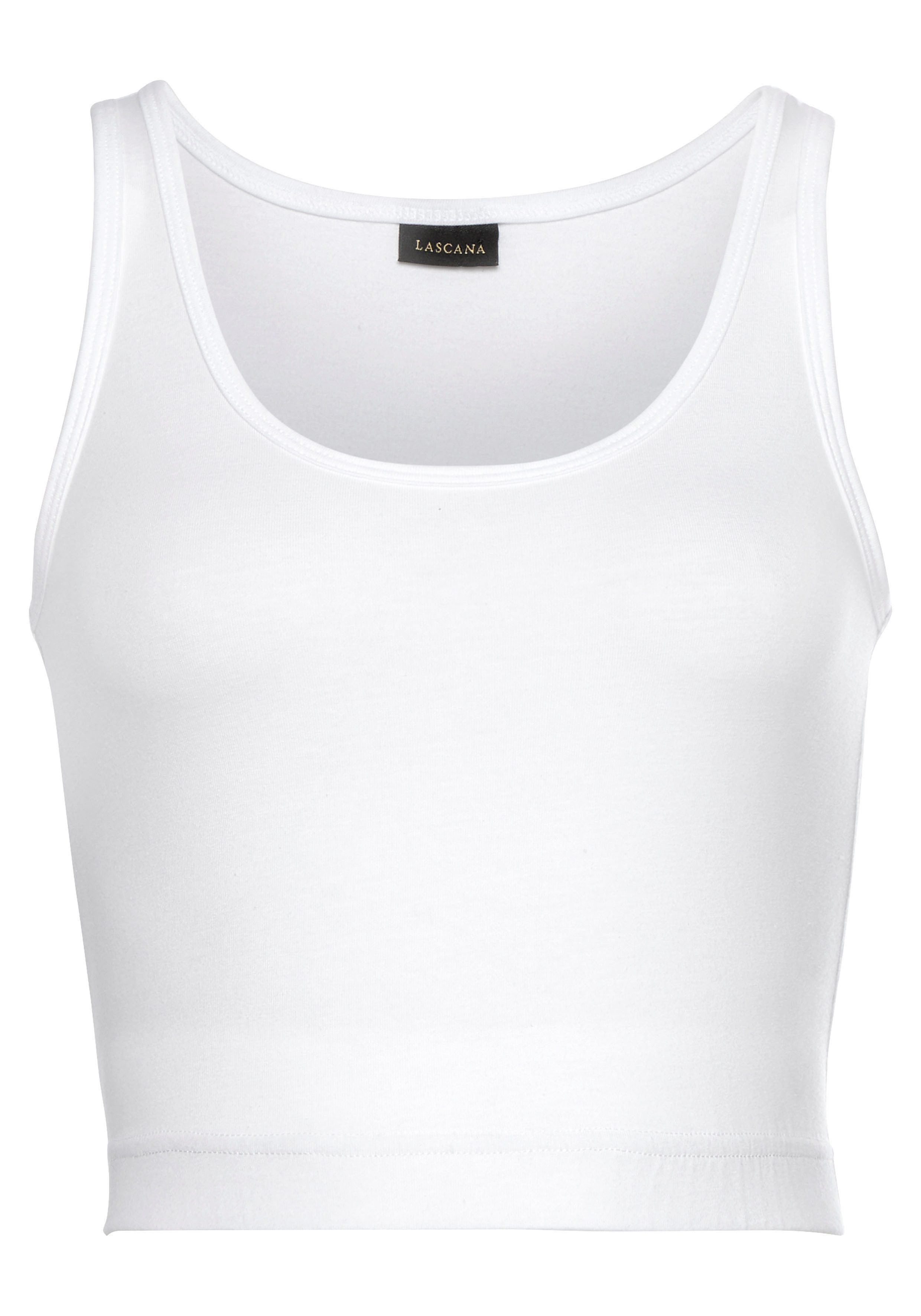 active by Lascana Sporttop Crop-top met brede bandjes