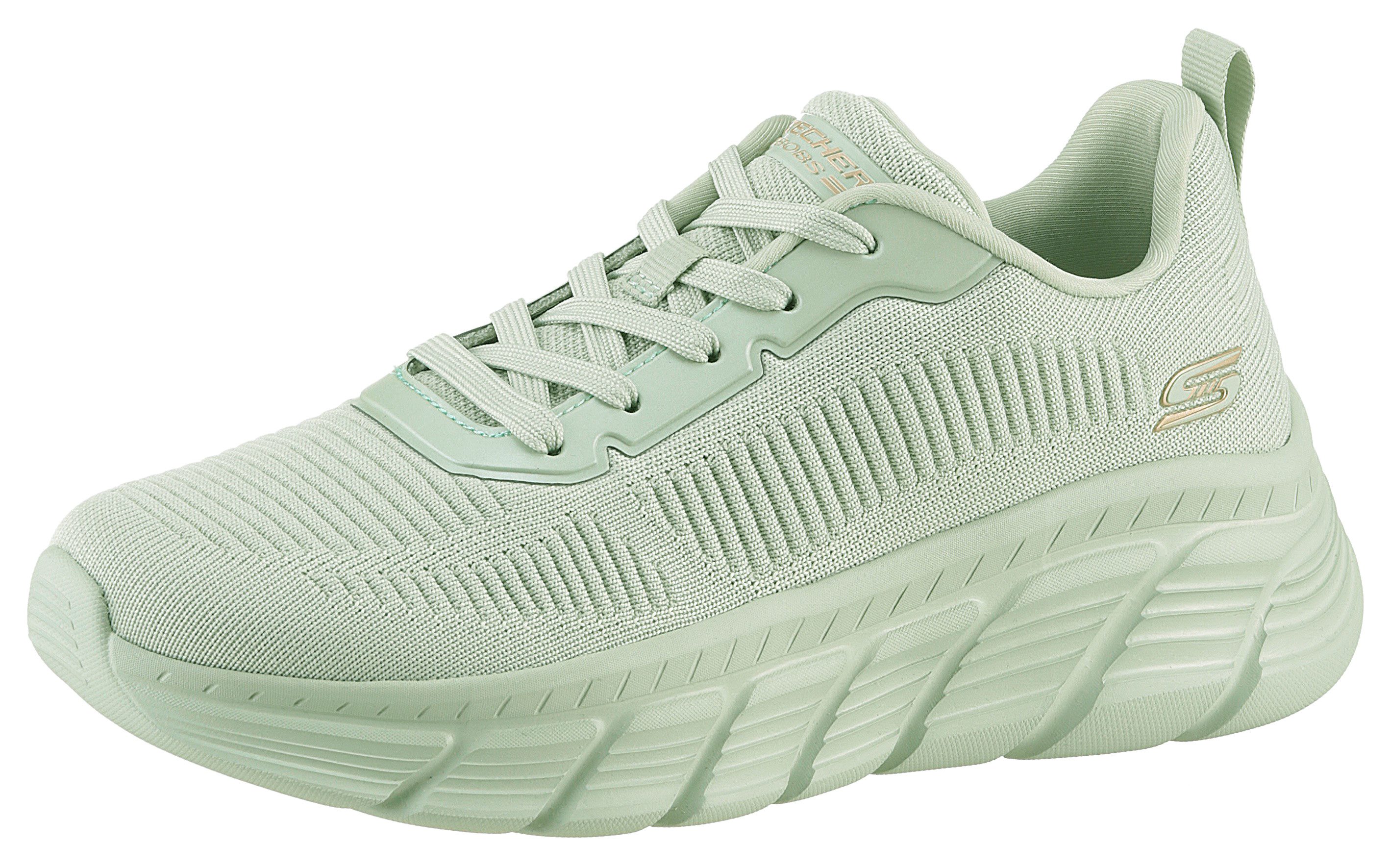 Skechers Sneakers BOBS B FLEX HI-FLYING HI , trainingsschoen, veterschoen, vrijetijdsschoen in vegan verwerking dames schoenen maat 35 groen