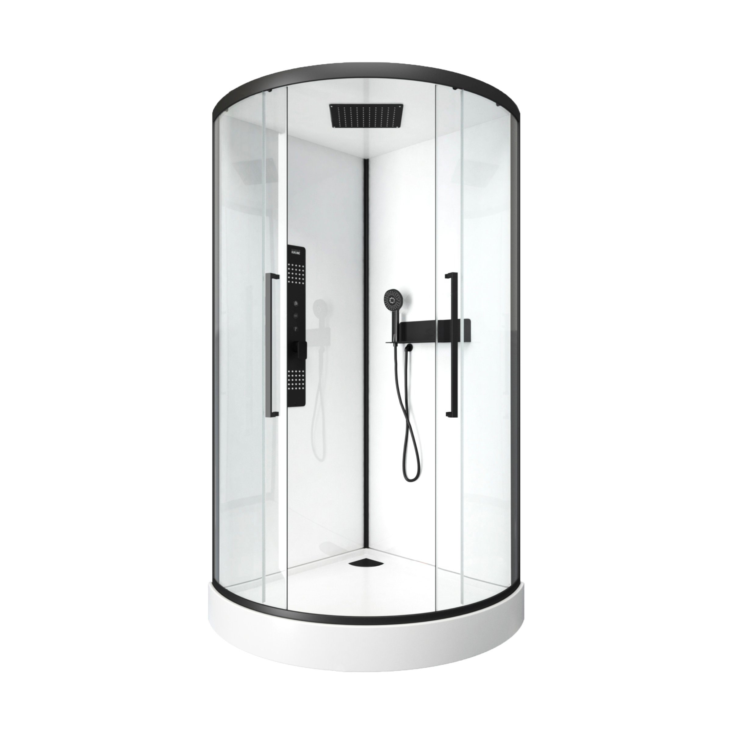 Marwell Complete douche White Round inclusief kranen, 90 cm x 90 cm