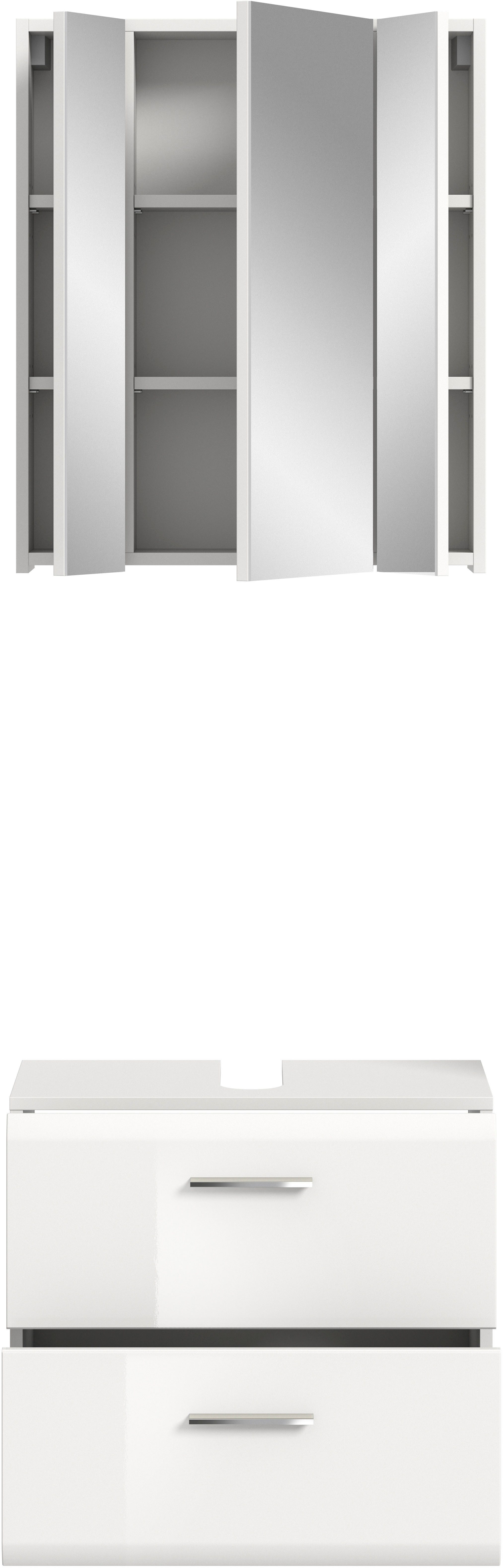 INOSIGN Badmeubelset FLORENZ, TOPSELLER!, 2-delige badcombinatie, hoogwaardige MDF-front