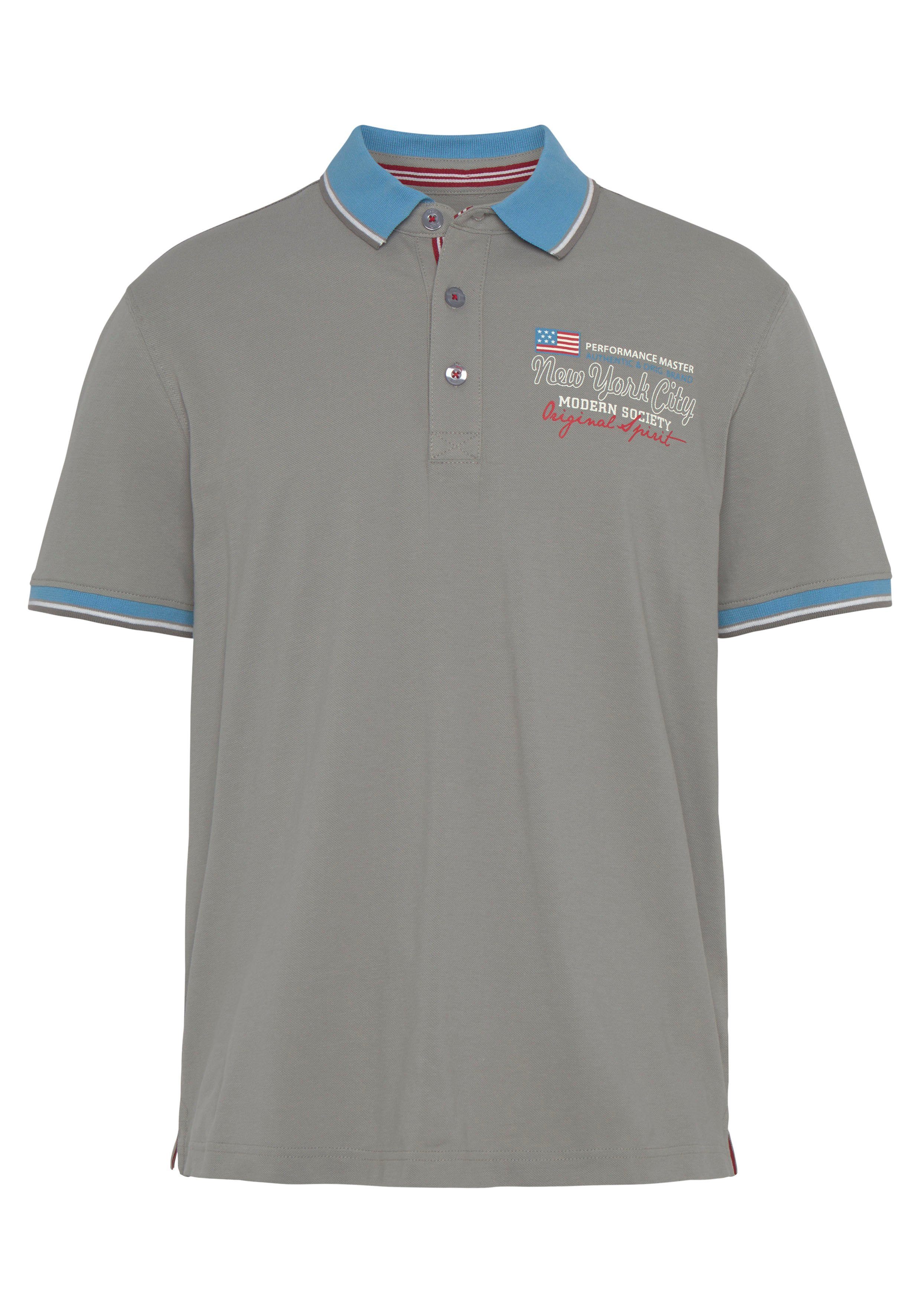 Man's World Poloshirt Korte mouwen, casual pasvorm, bedrukt, polokraag