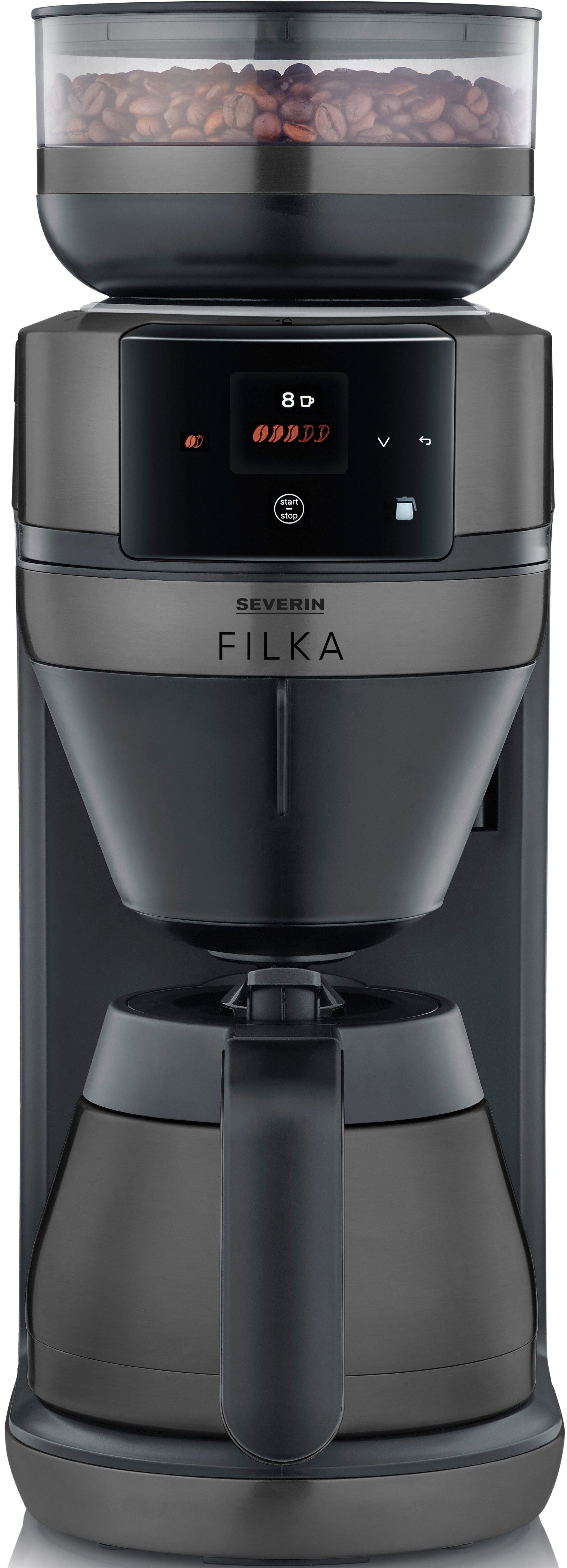 Severin Koffiezetapparaat met bonenmaler KA 4855 Filterkaffee-Vollautomat FILKA 2.0 Thermo