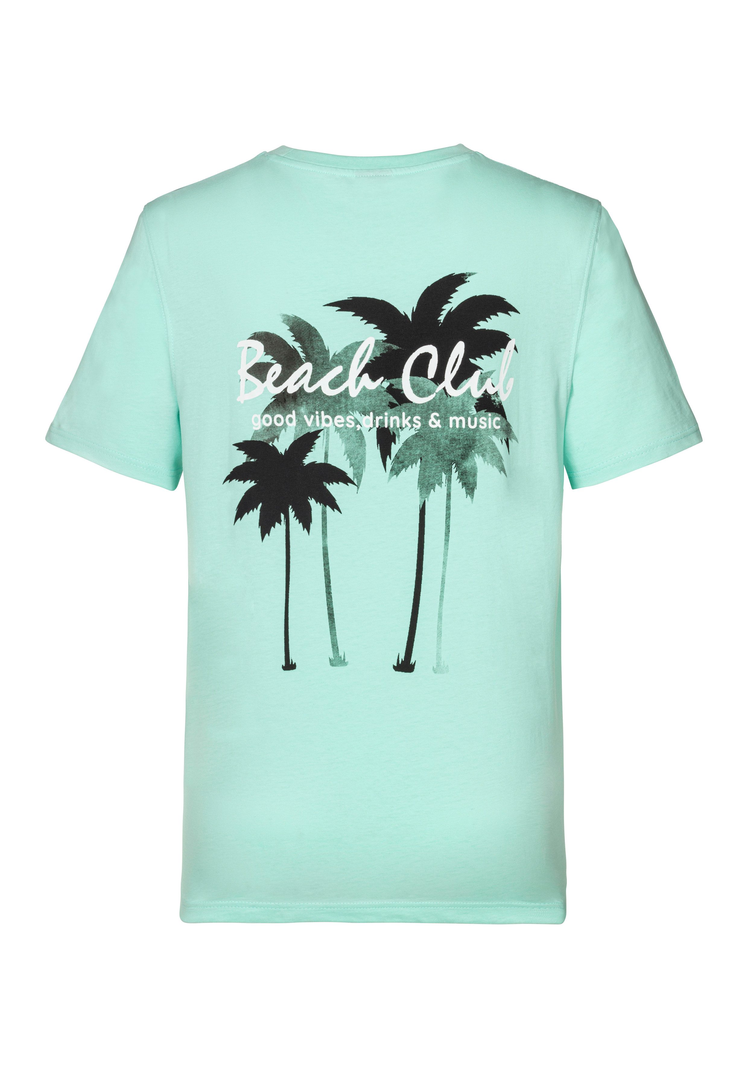 Beachtime T-shirt Met grote print op de rug