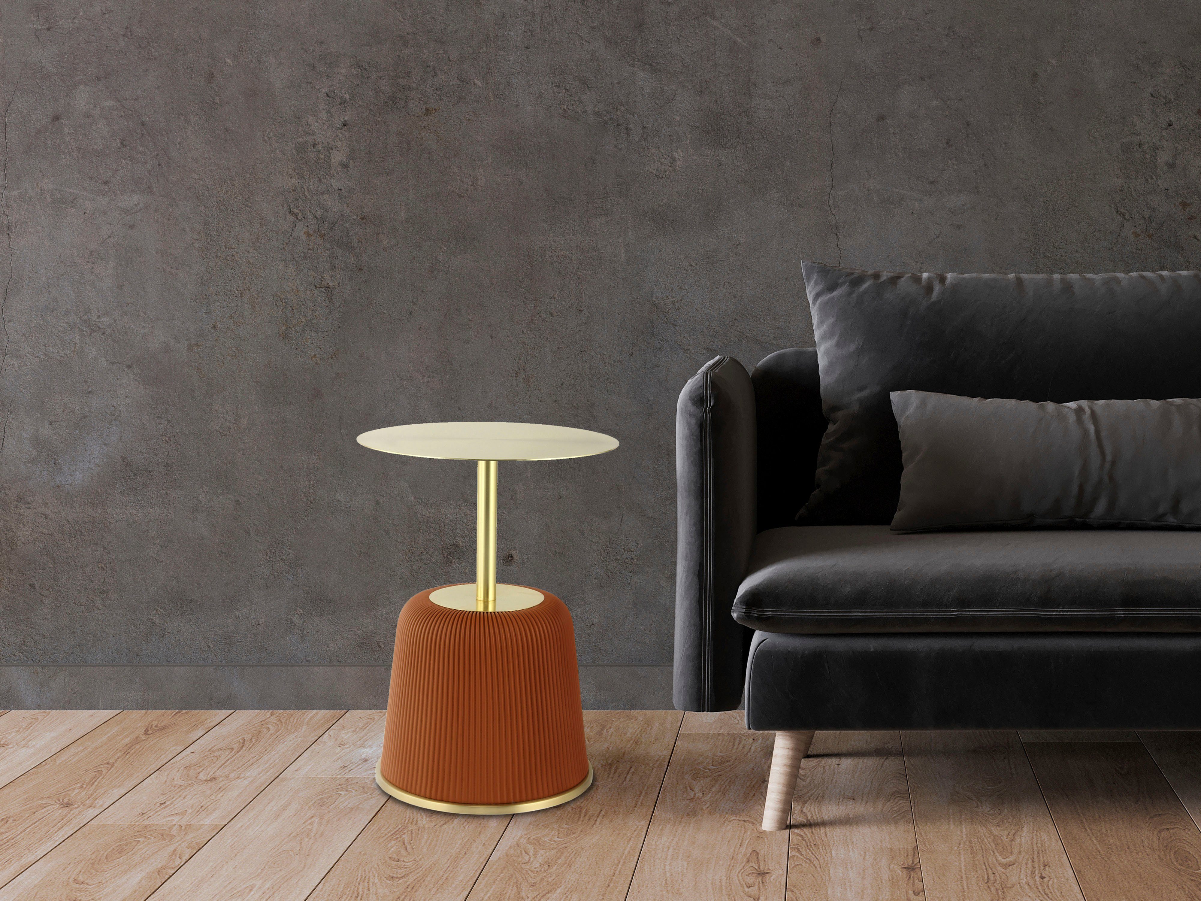 Kayoom Bijzettafel Jokai 325, ijzeren frame, PU-stof bekleding, praktische opbergruimte elegant, stevige constructie, onderhoudsvriendelijk, onderhoudsvriendelijk (1 stuk)