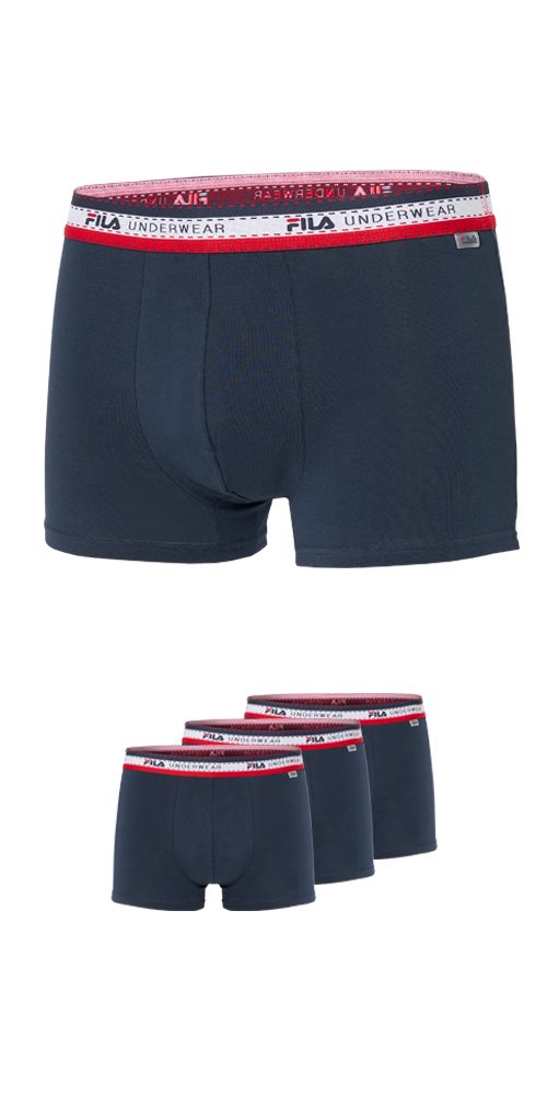Fila Boxershort MAN BOXER SHORTS elastische logo-geweven tailleband, zonder opening (3 stuks) heren boxershorts maat L blauw