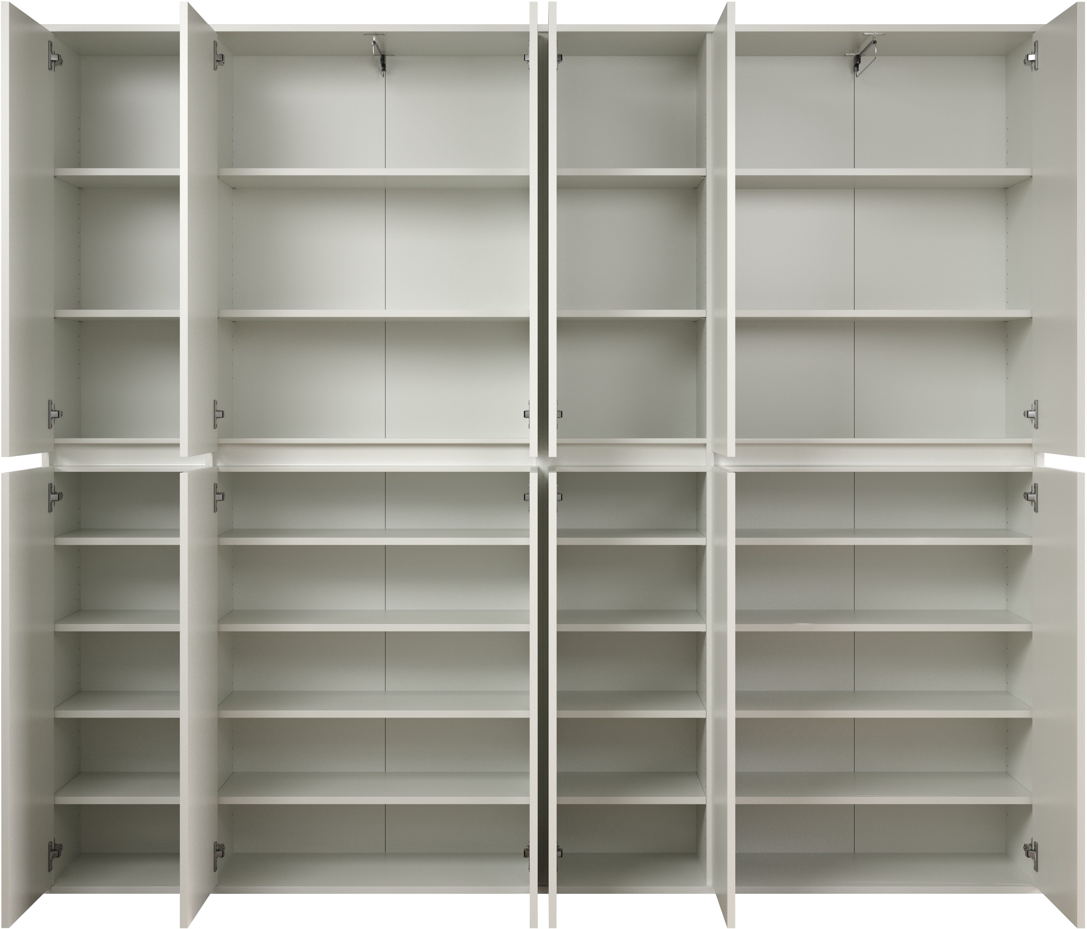 INOSIGN Halmeubelset NOVARA Garderobekasten met in totaal 32 vakken - (B/D/H) 222/34/191 cm (complete set, 2-delig)