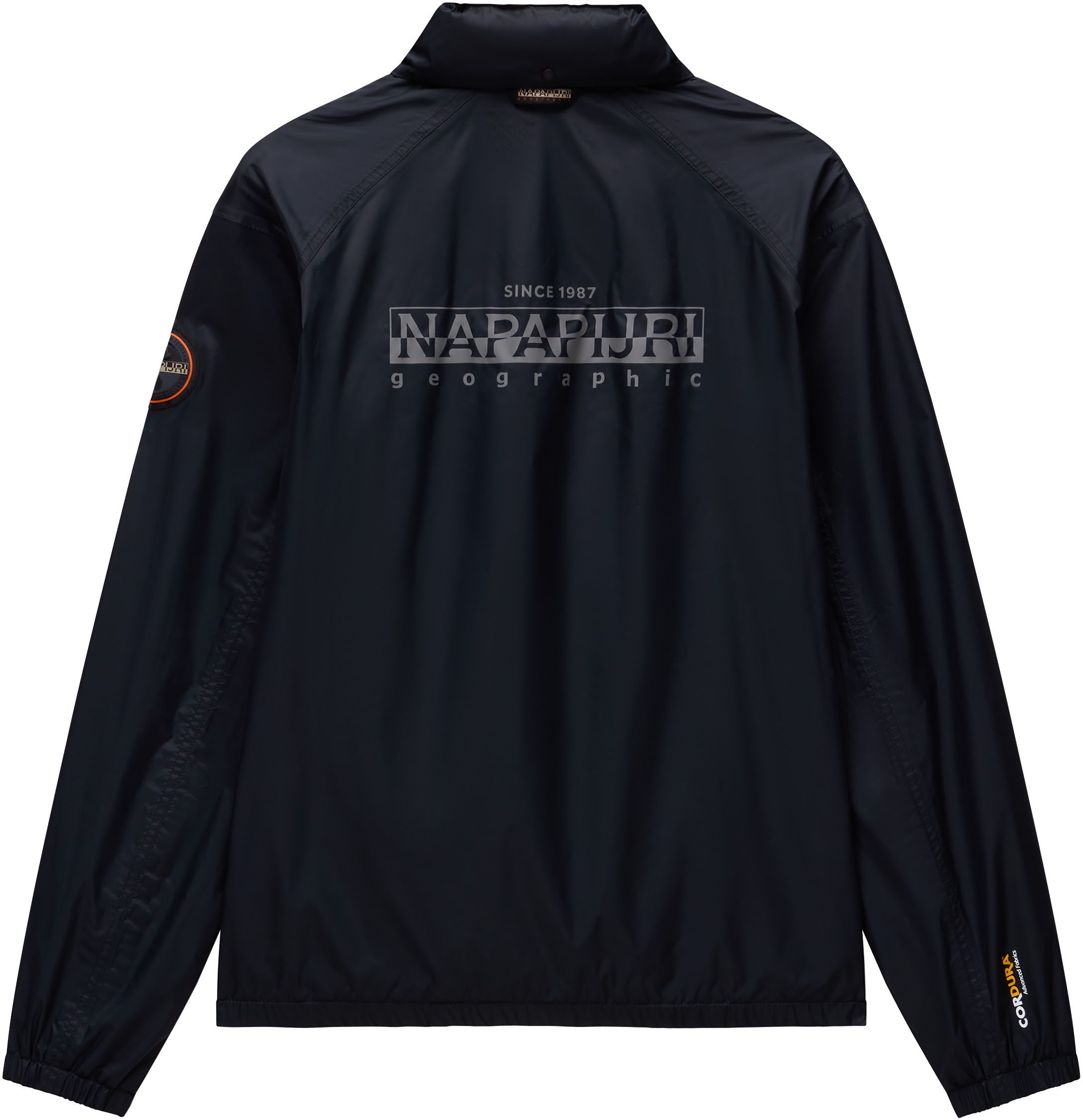 Napapijri Windbreaker A-CLOUDY 041 BLACK Met elastiek in de zoom, met staande kraag