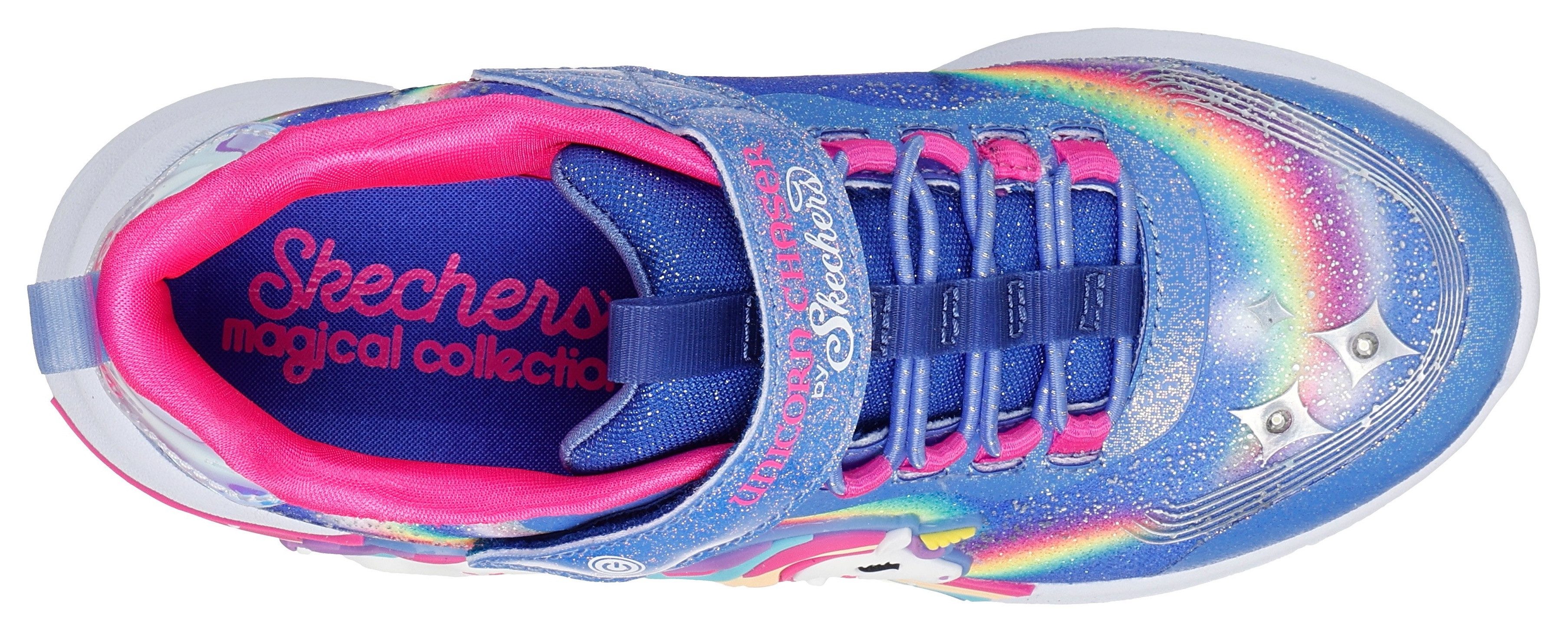 Skechers Sneakers UNICORN CHASER Knipper schoen met eenhoorn, maatsjabloon om te downloaden