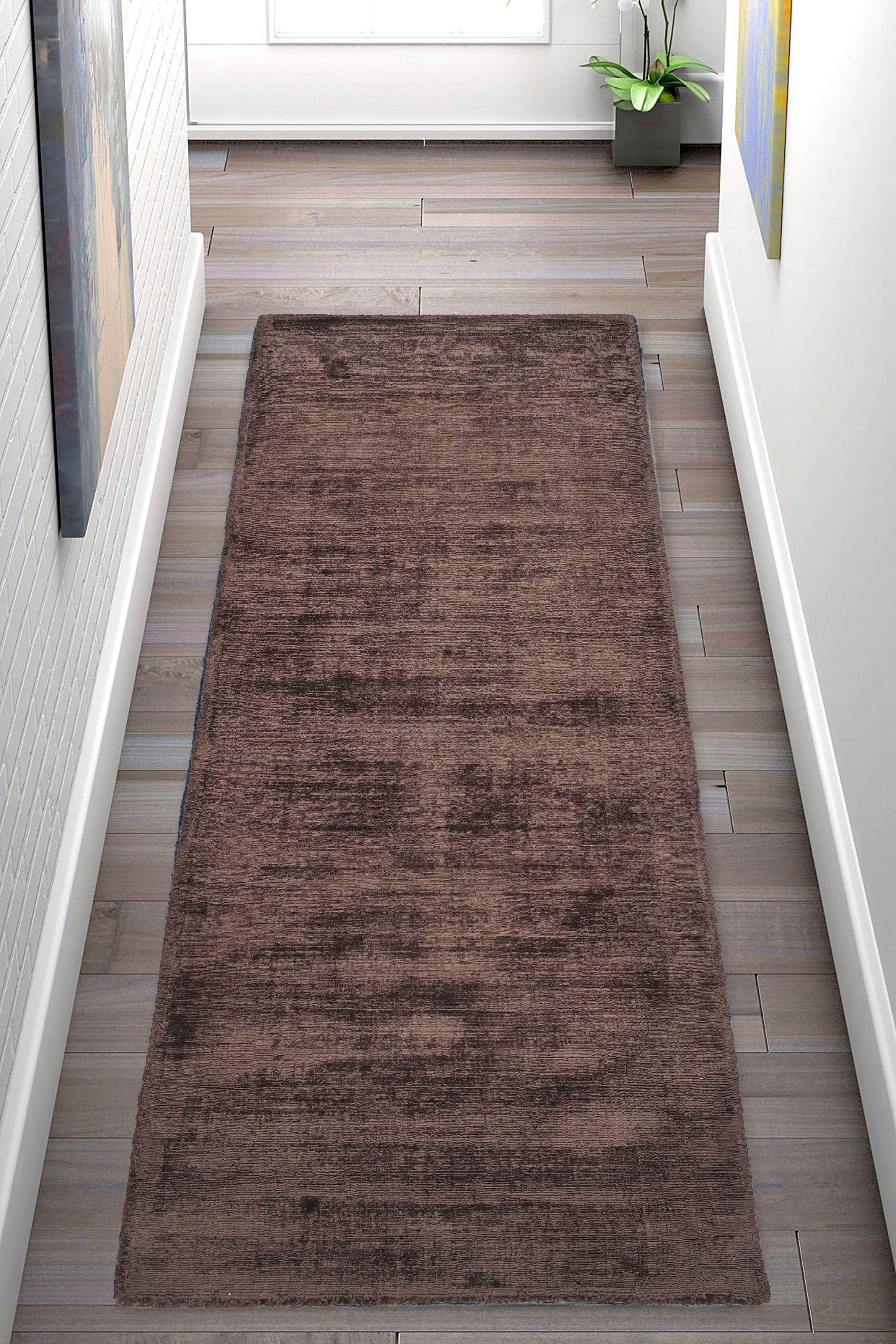 my home Loper Shirley, handgeweven viscose tapijt, kleurveranderend