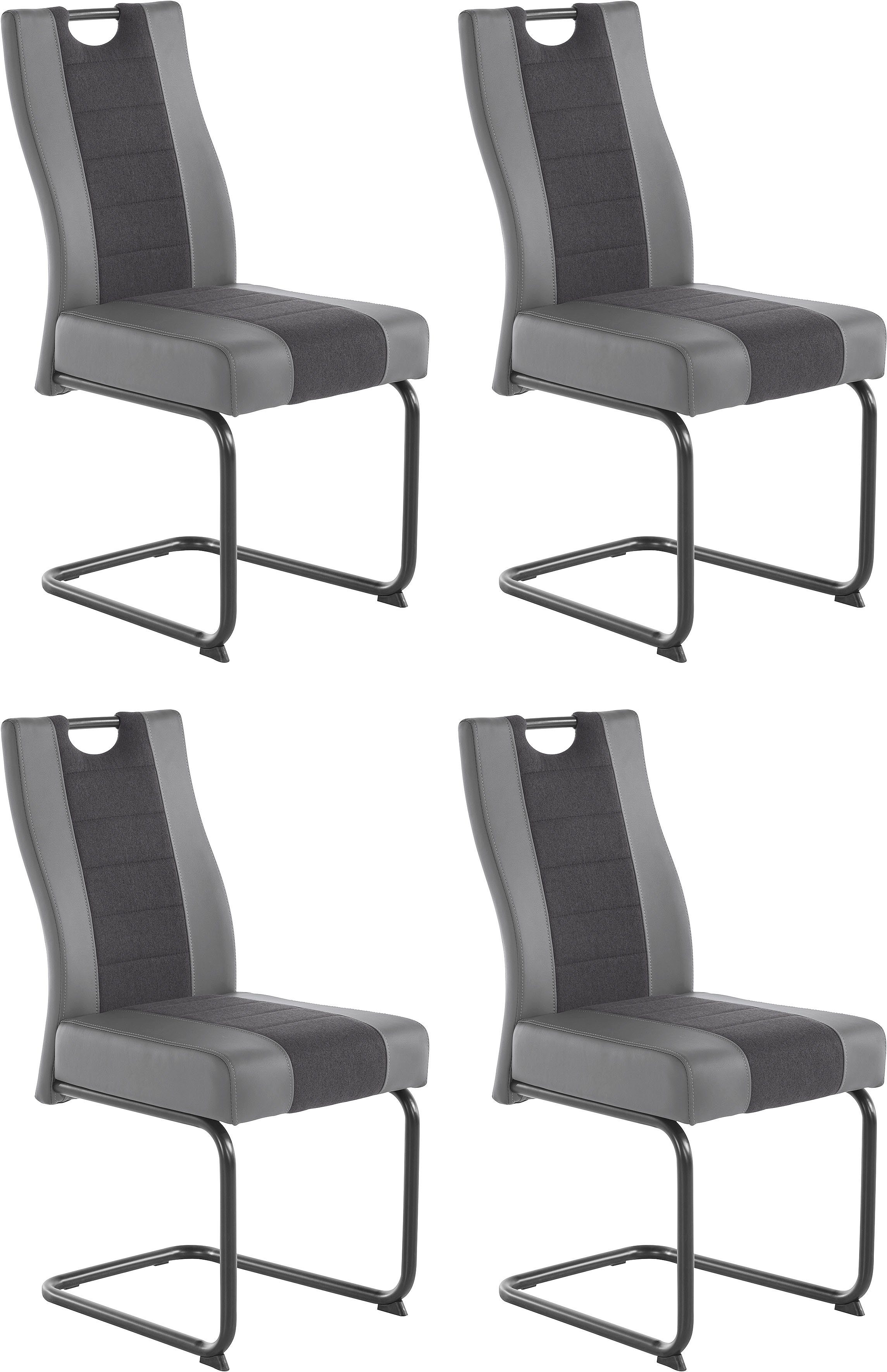 HELA Eetkamerstoel Erika S 2 of 4 stuks, comfortabele bekleding met binnenvering, sledestoel (set)