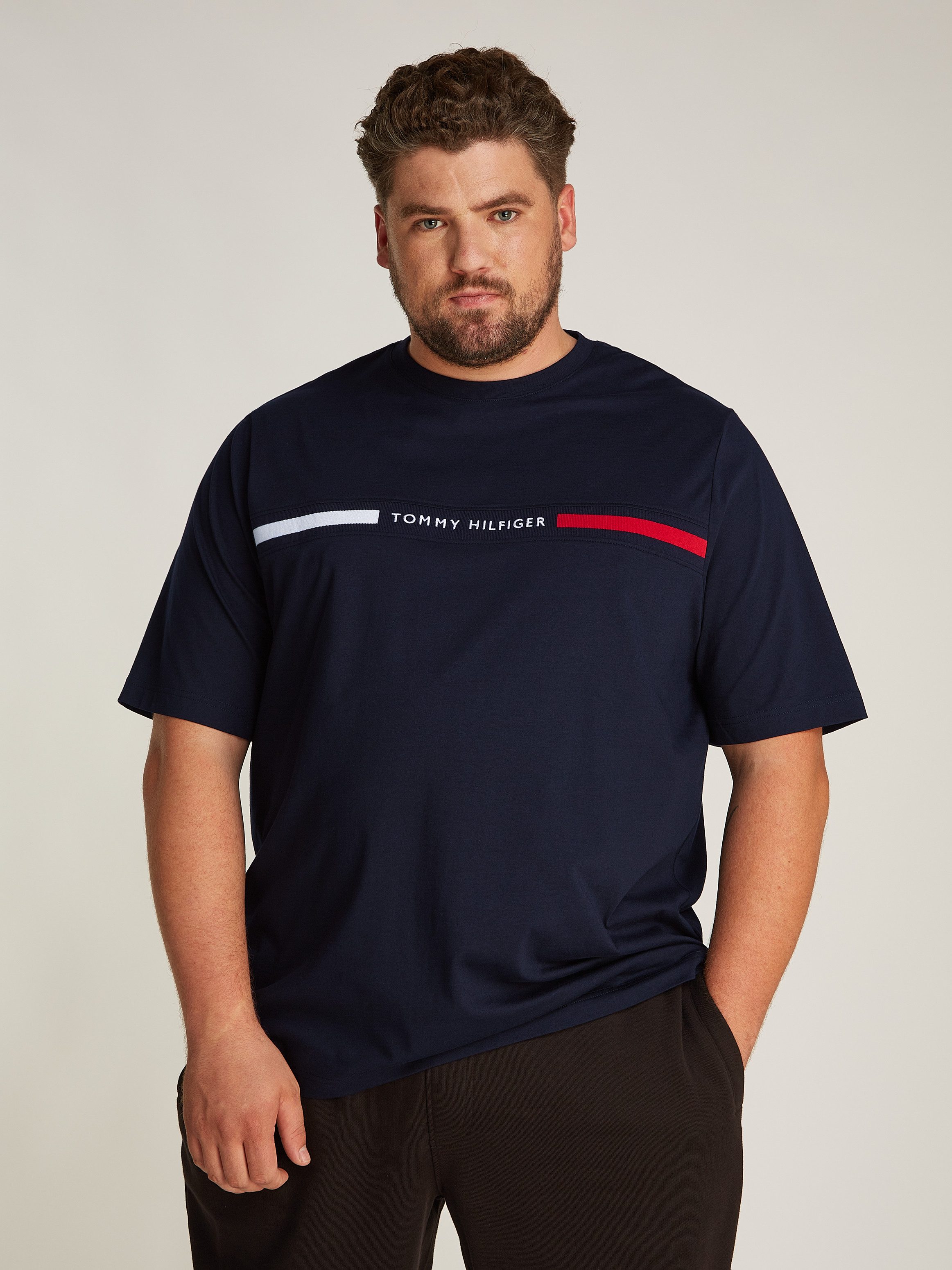 Tommy Hilfiger Shirt met ronde hals BT-HILFIGER CHEST INSERT TEE-B