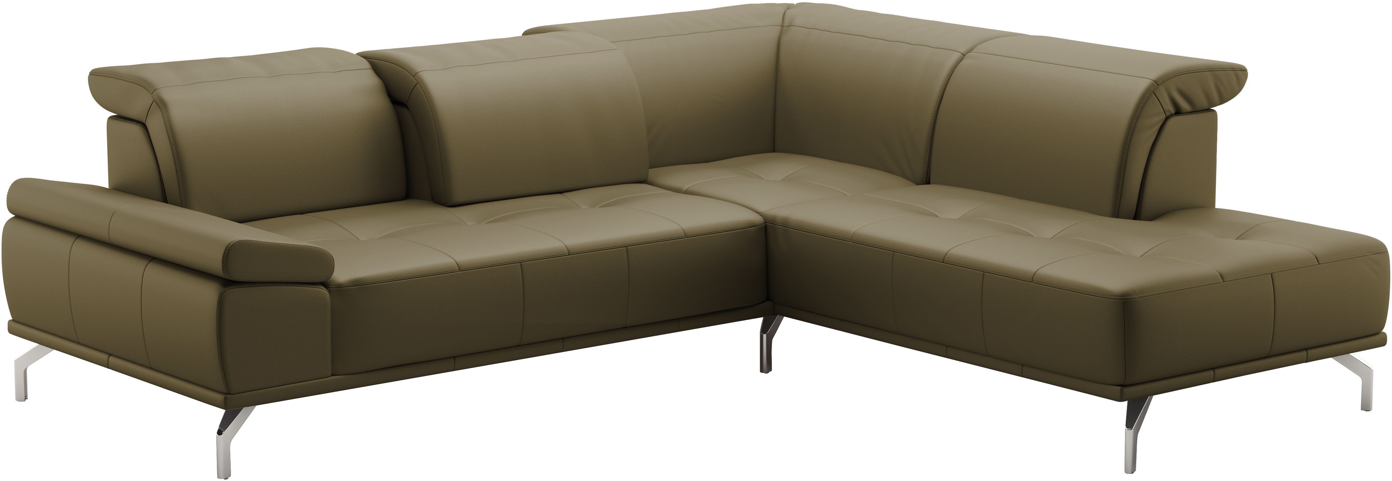 Places of Style Hoekbank Caluna Incl. zitdiepteverstelling, optioneel met hoofd- en armleuningverstelling